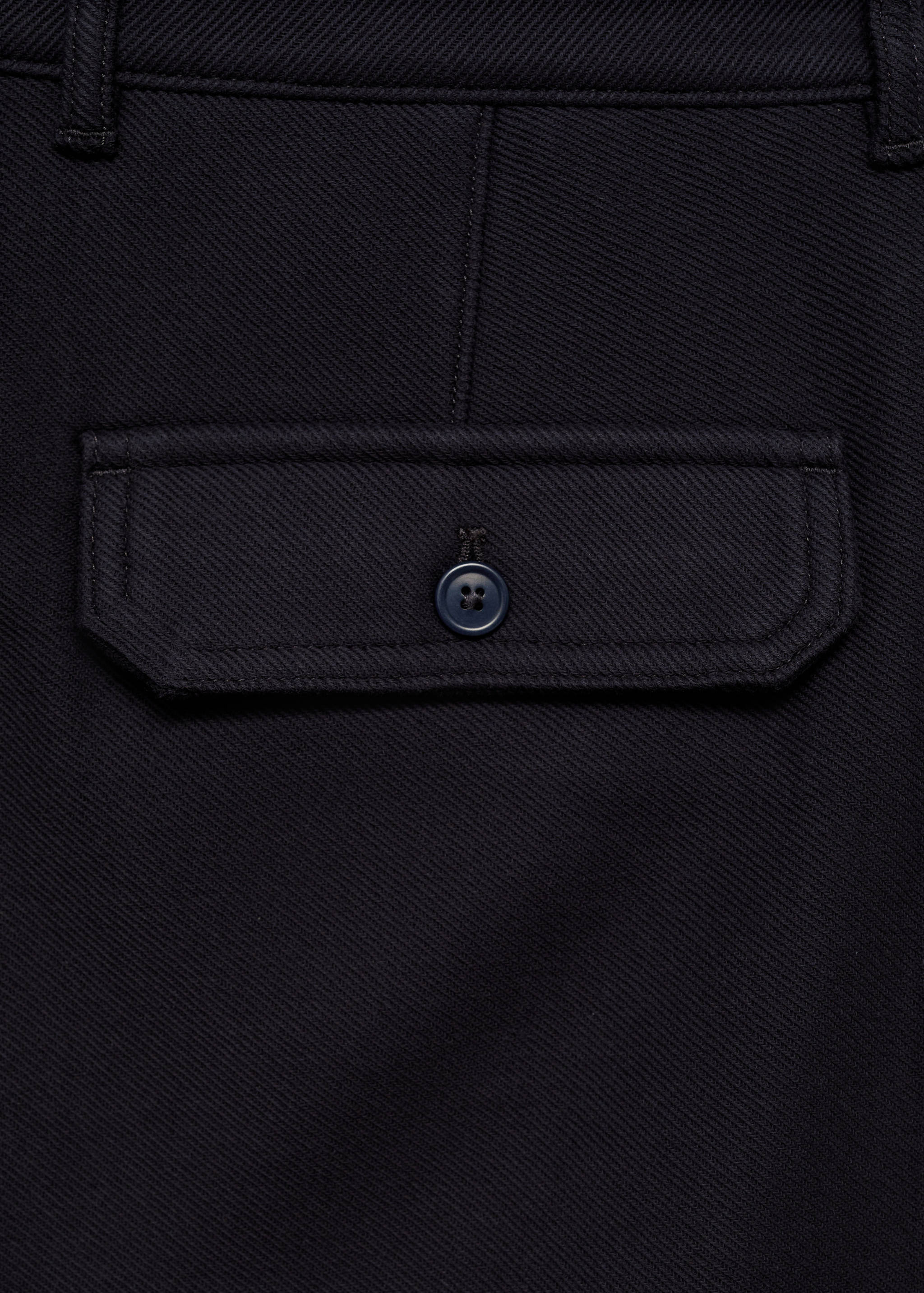 Regular-fit textured cotton trousers - Details of the article 0