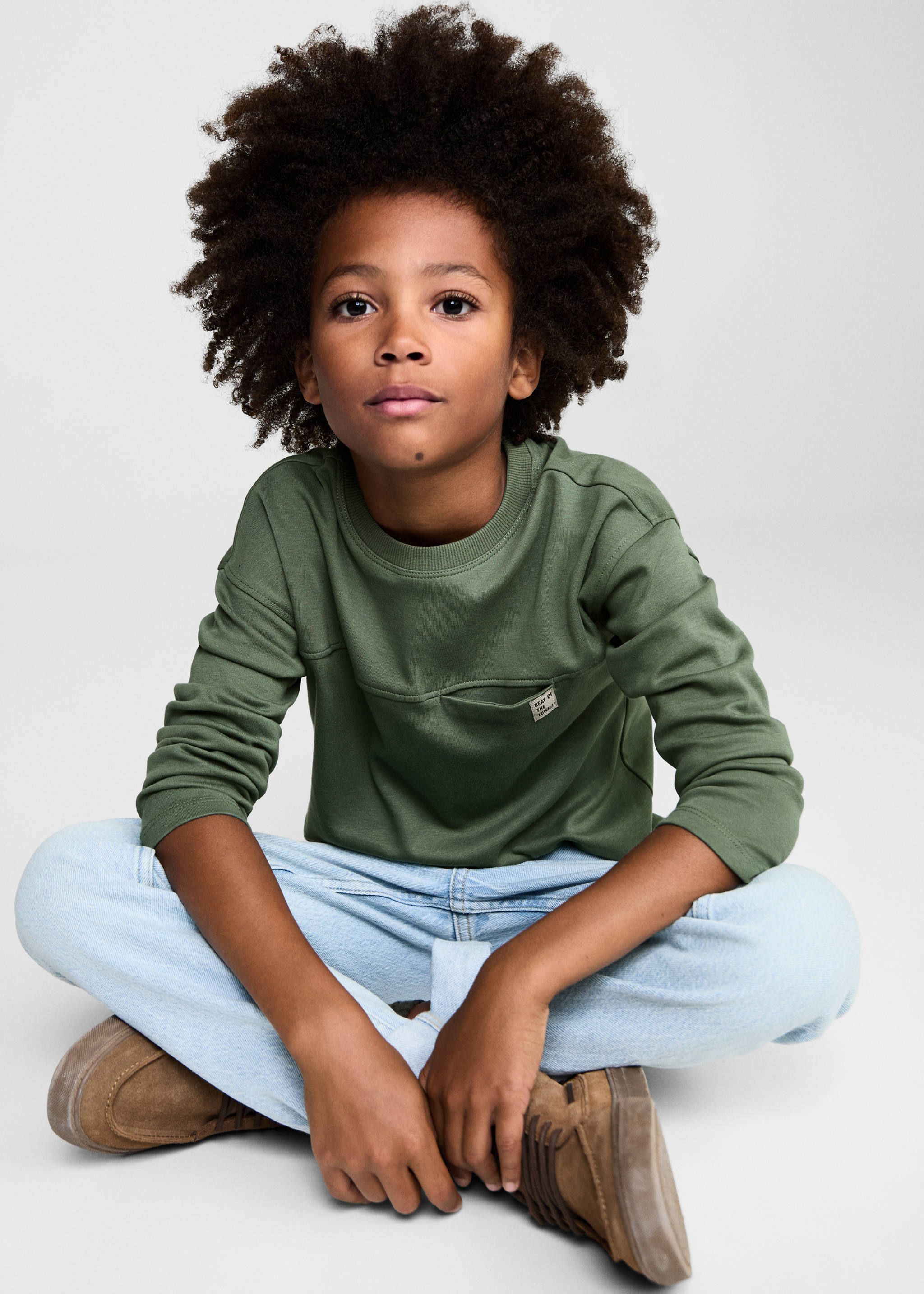 T-shirt coton manches longues - Plan moyen