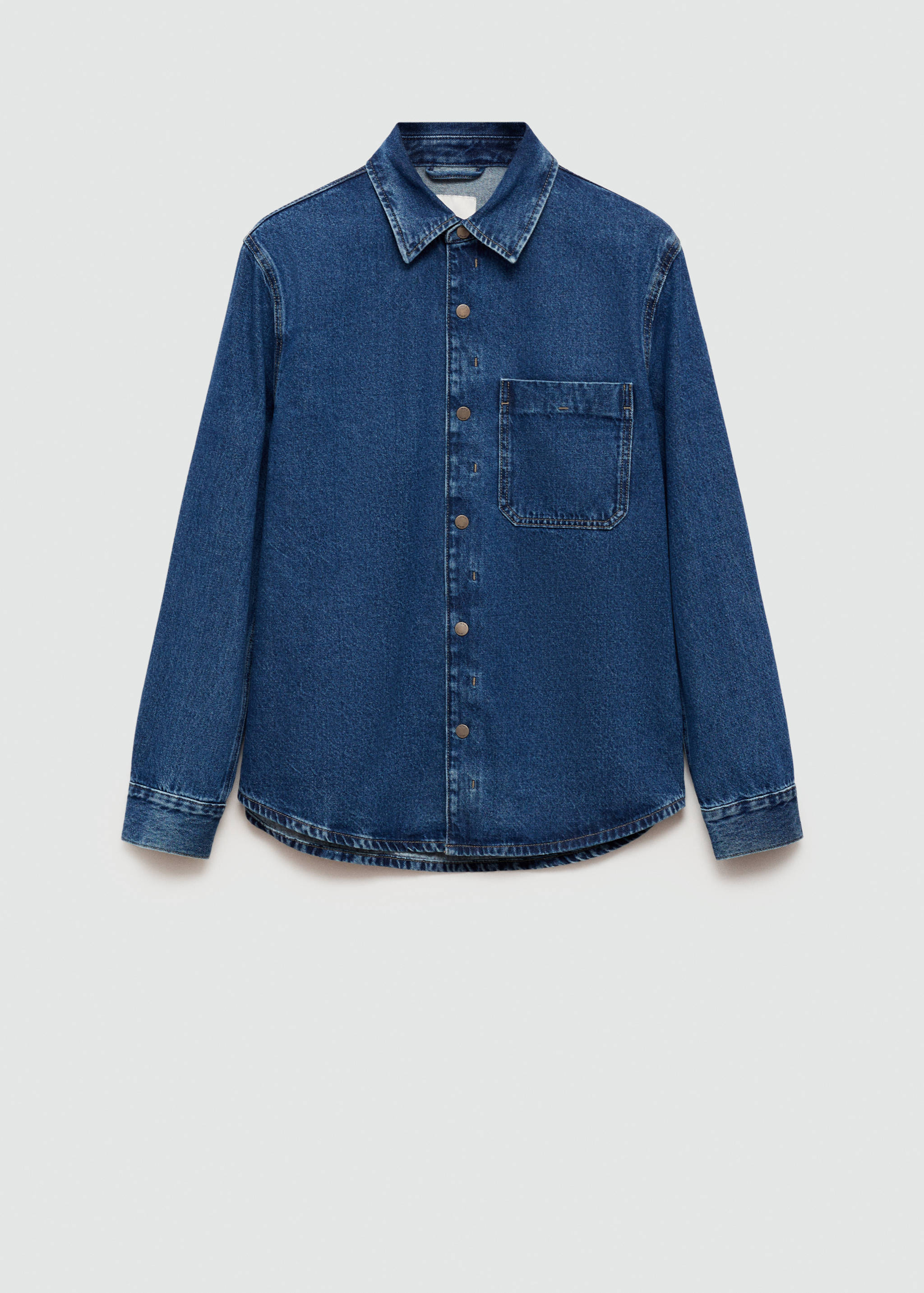 Denim overshirt with pocket - Article without model
