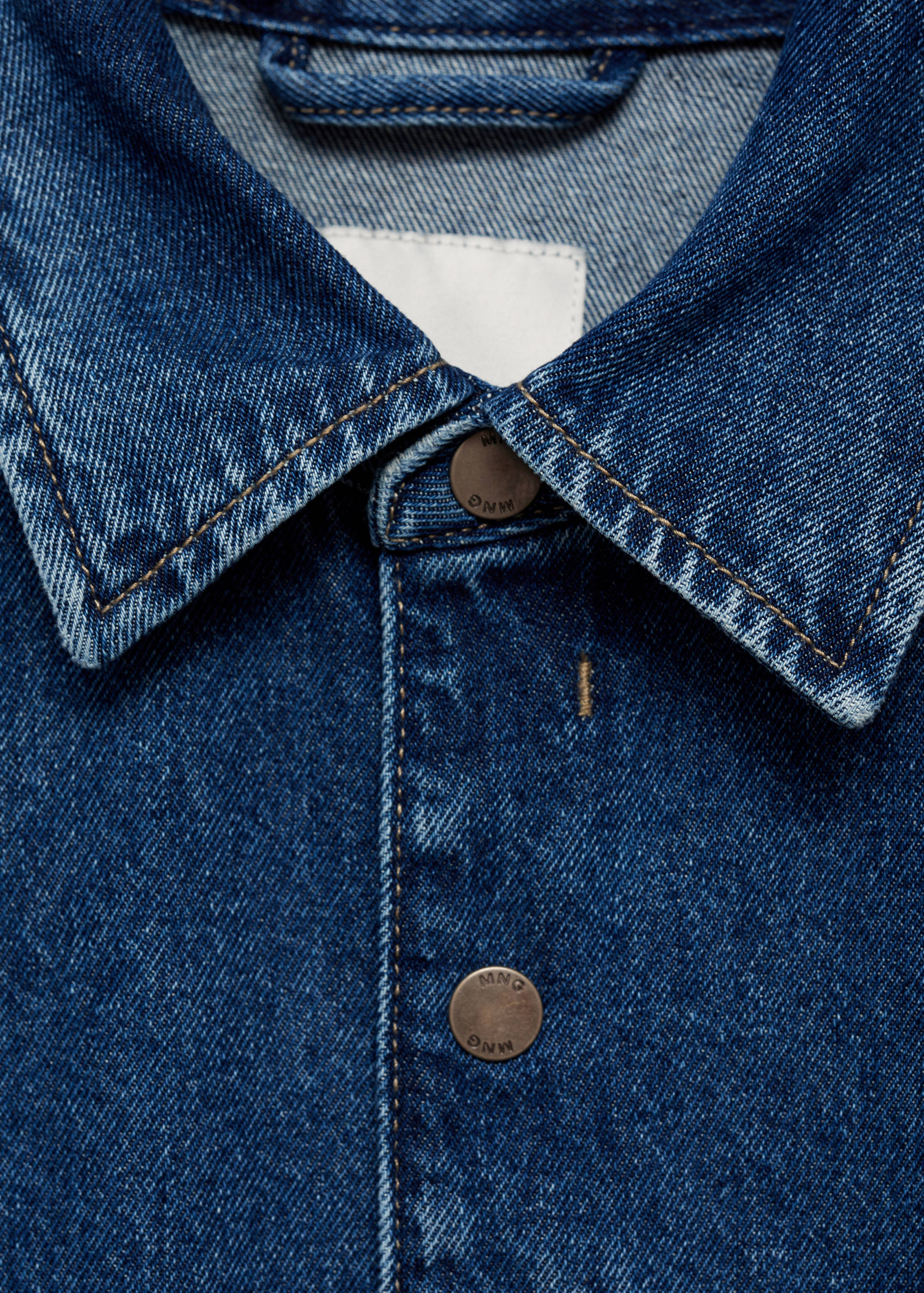 Denim overshirt with pocket - Details of the article 8