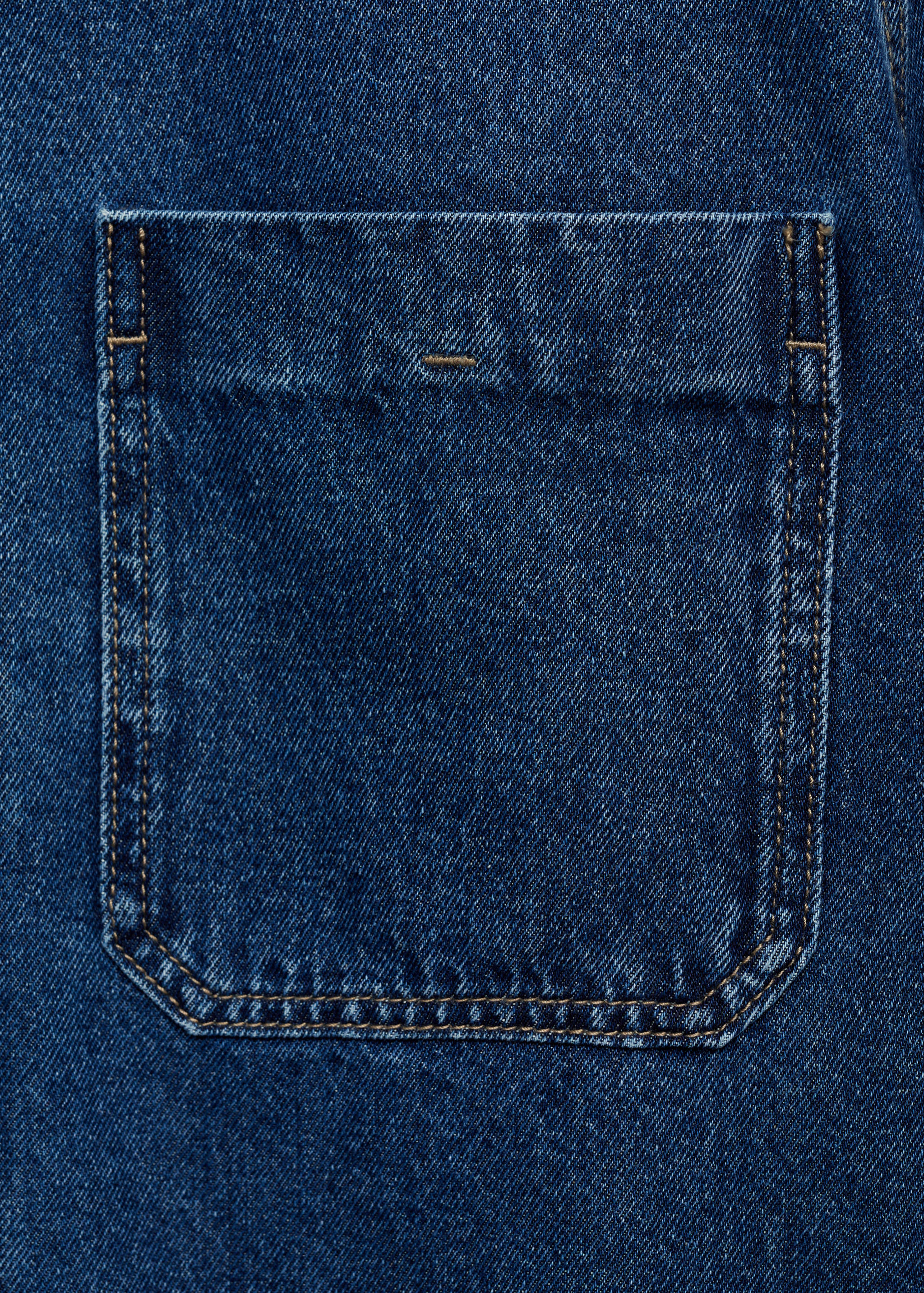Denim overshirt with pocket - Details of the article 0