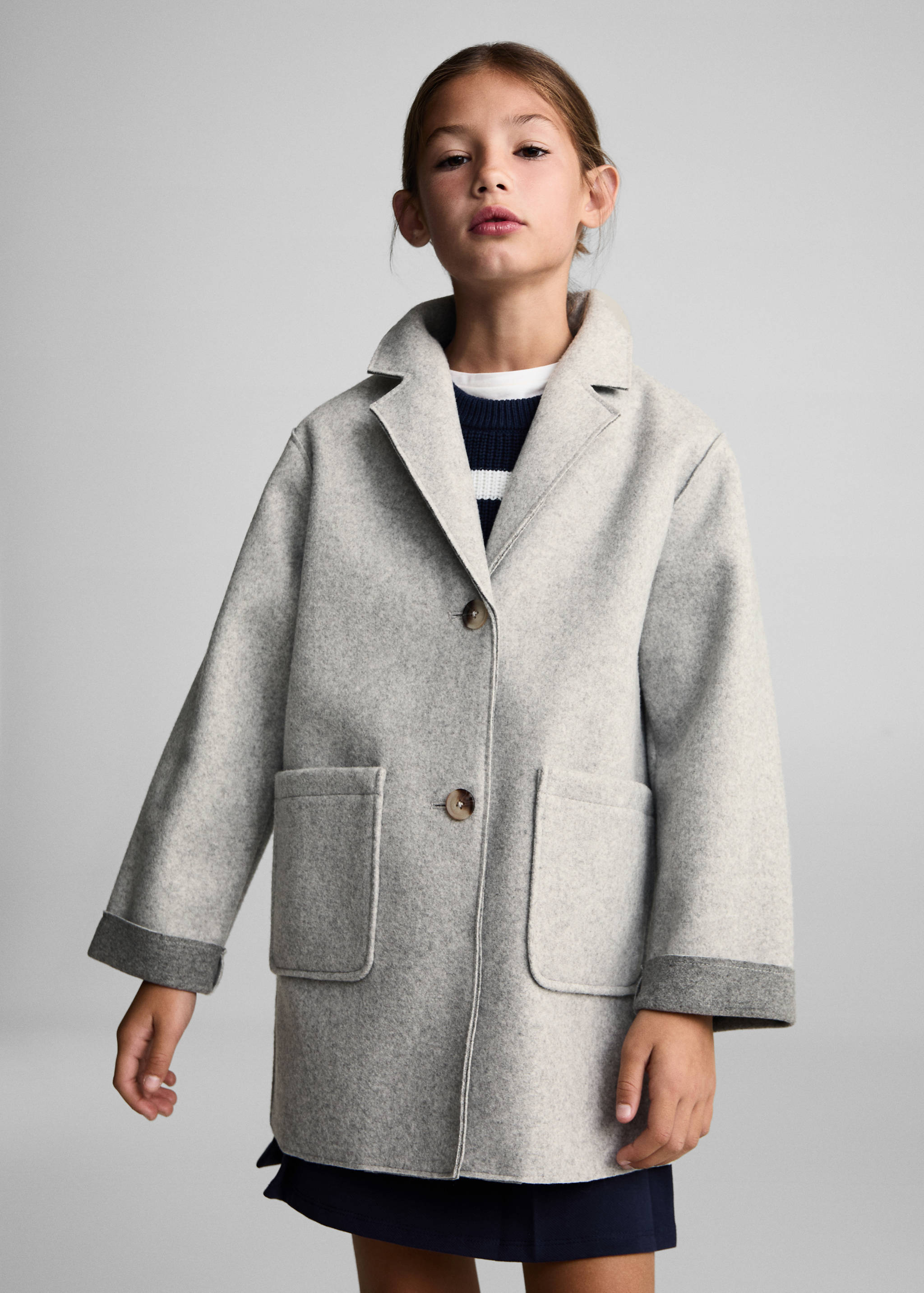 Cloth coat with pockets - Medium plane
