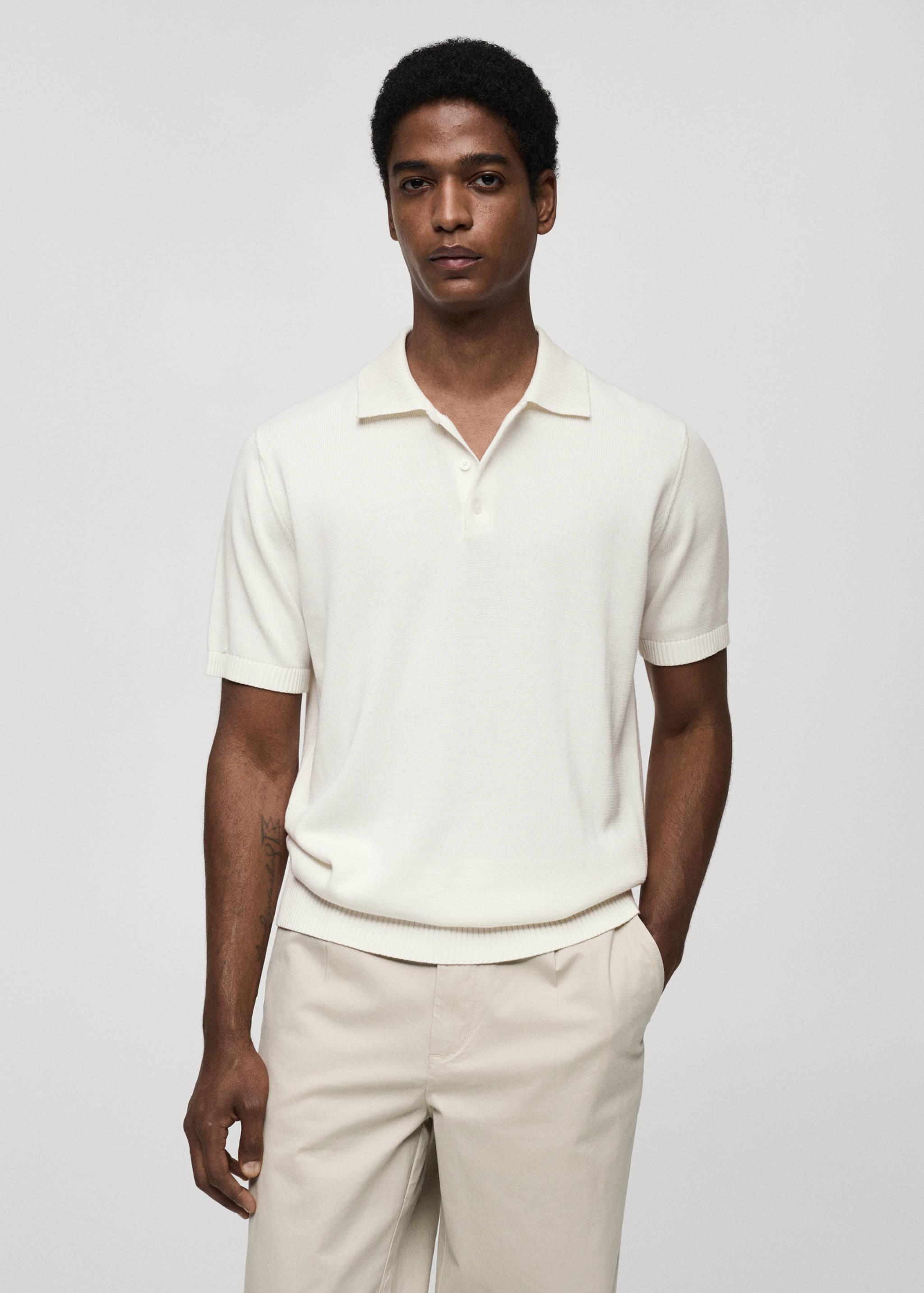 Polo maille fine coton - Plan moyen