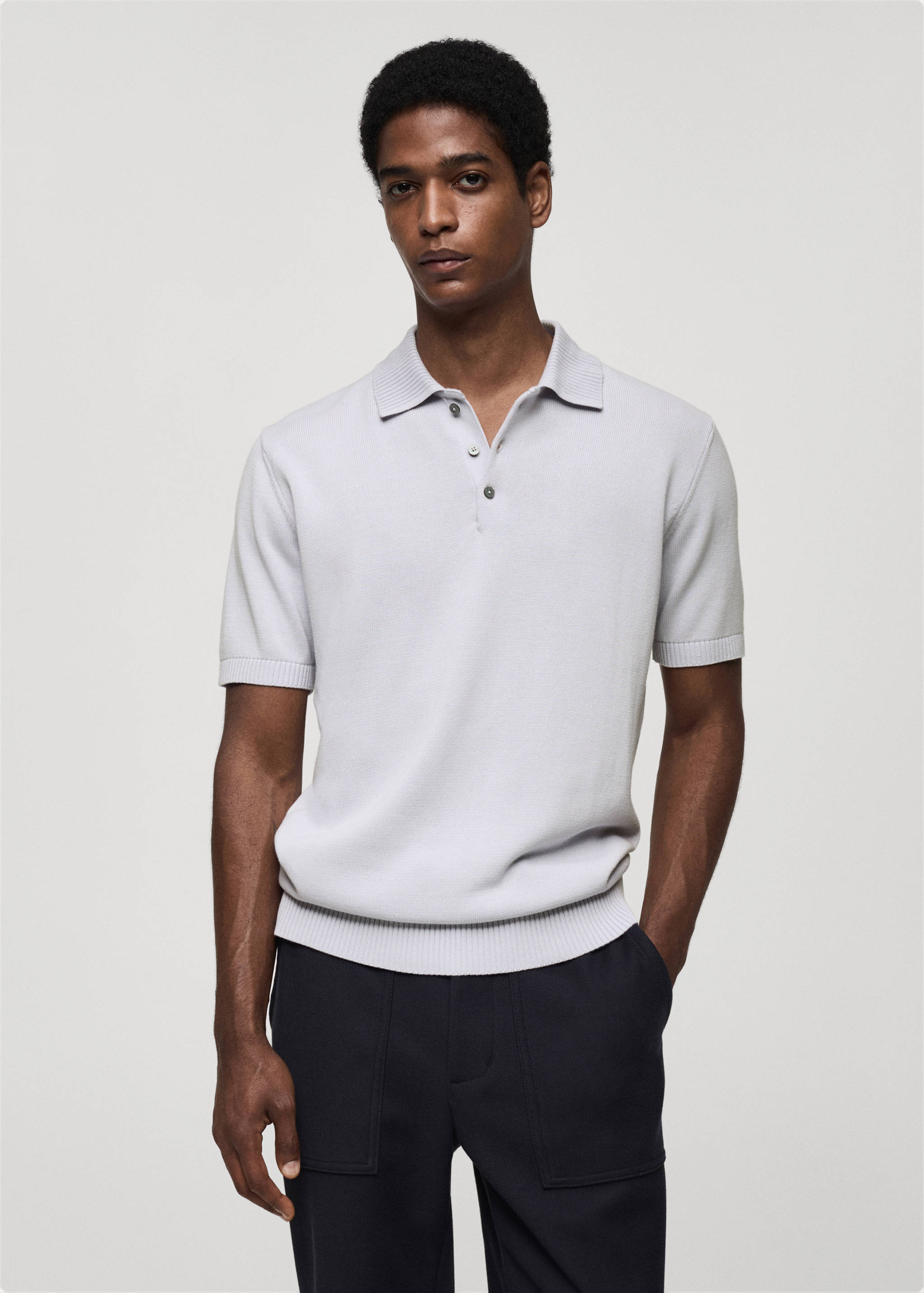 Polo maille fine coton - Plan moyen