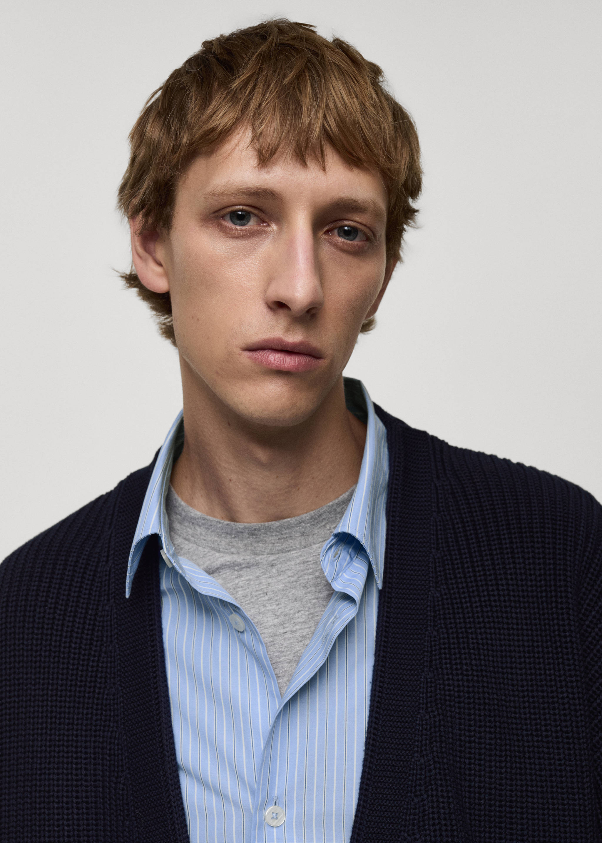 Cardigan maille épaisse côtelée boutons - Détail de l'article 1