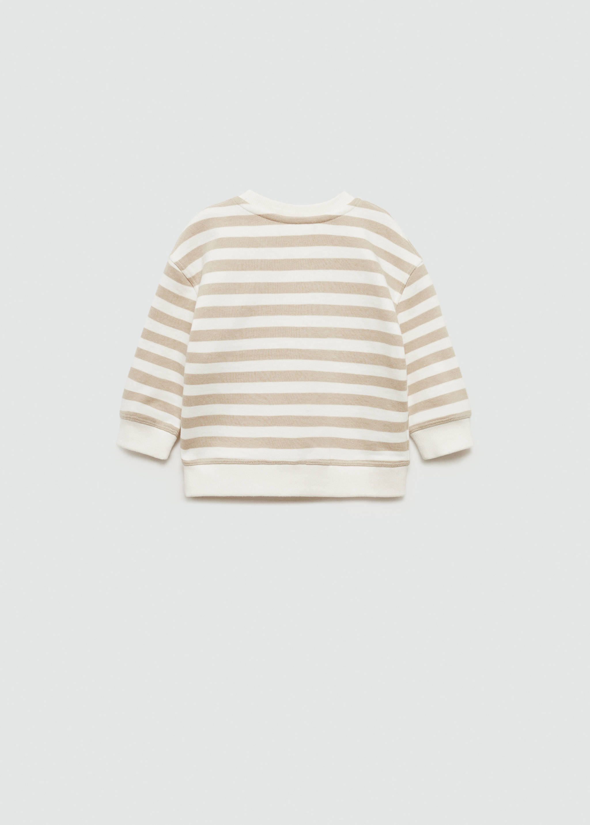 Sweat-shirt coton rayures - Verso de l’article