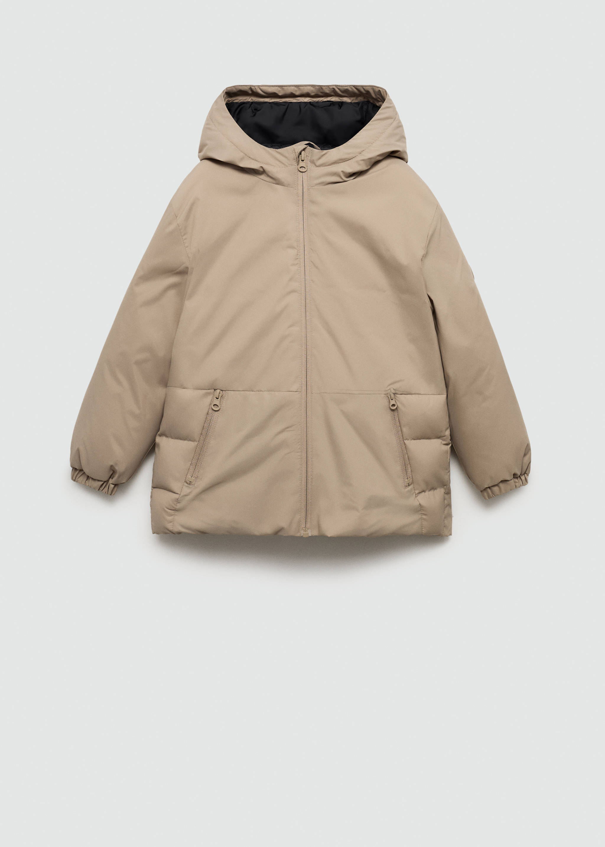Water-repellent hood puffer coat - Article without model