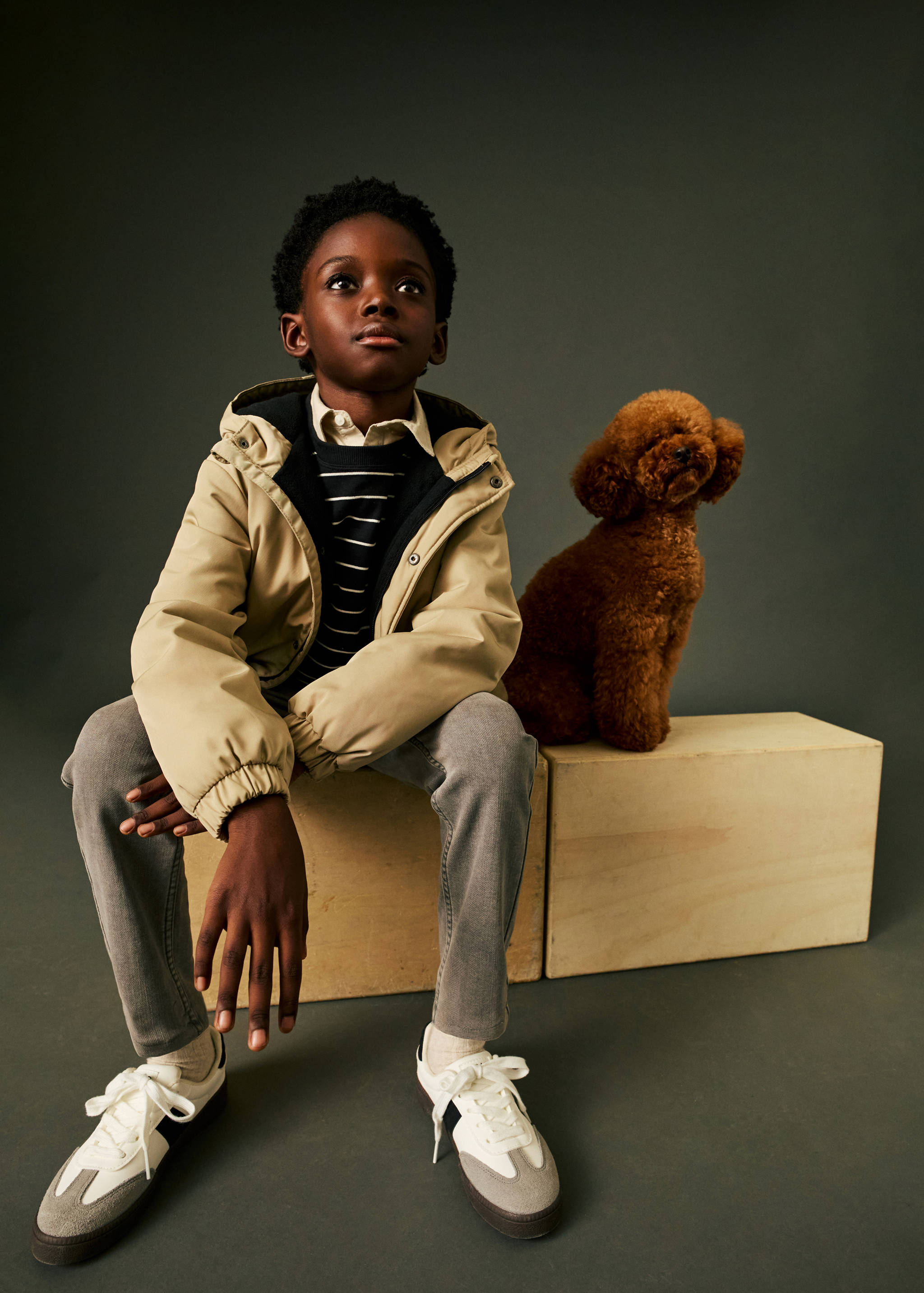 连帽防水绗缝外套 - null