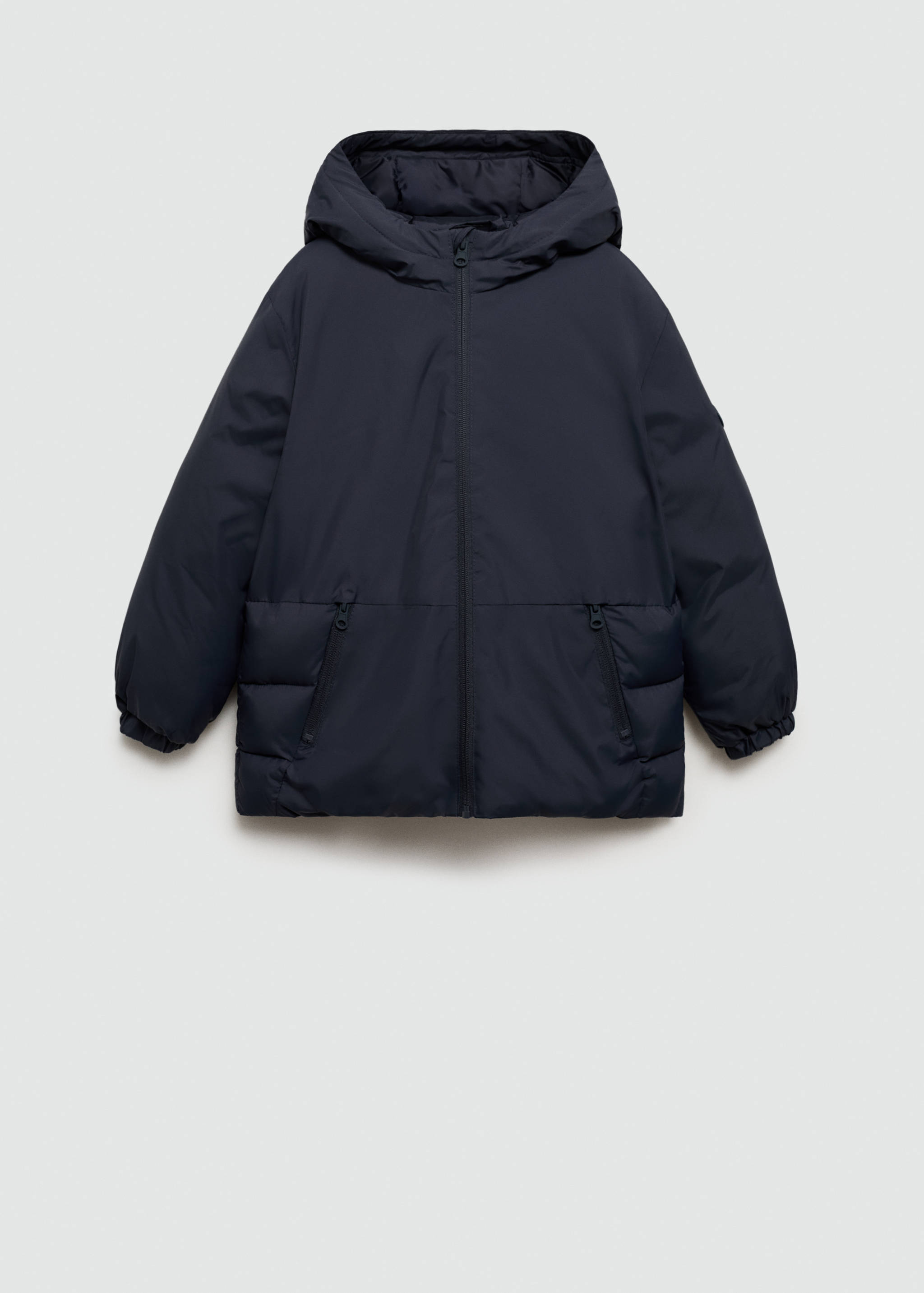Water-repellent hood puffer coat - Article without model