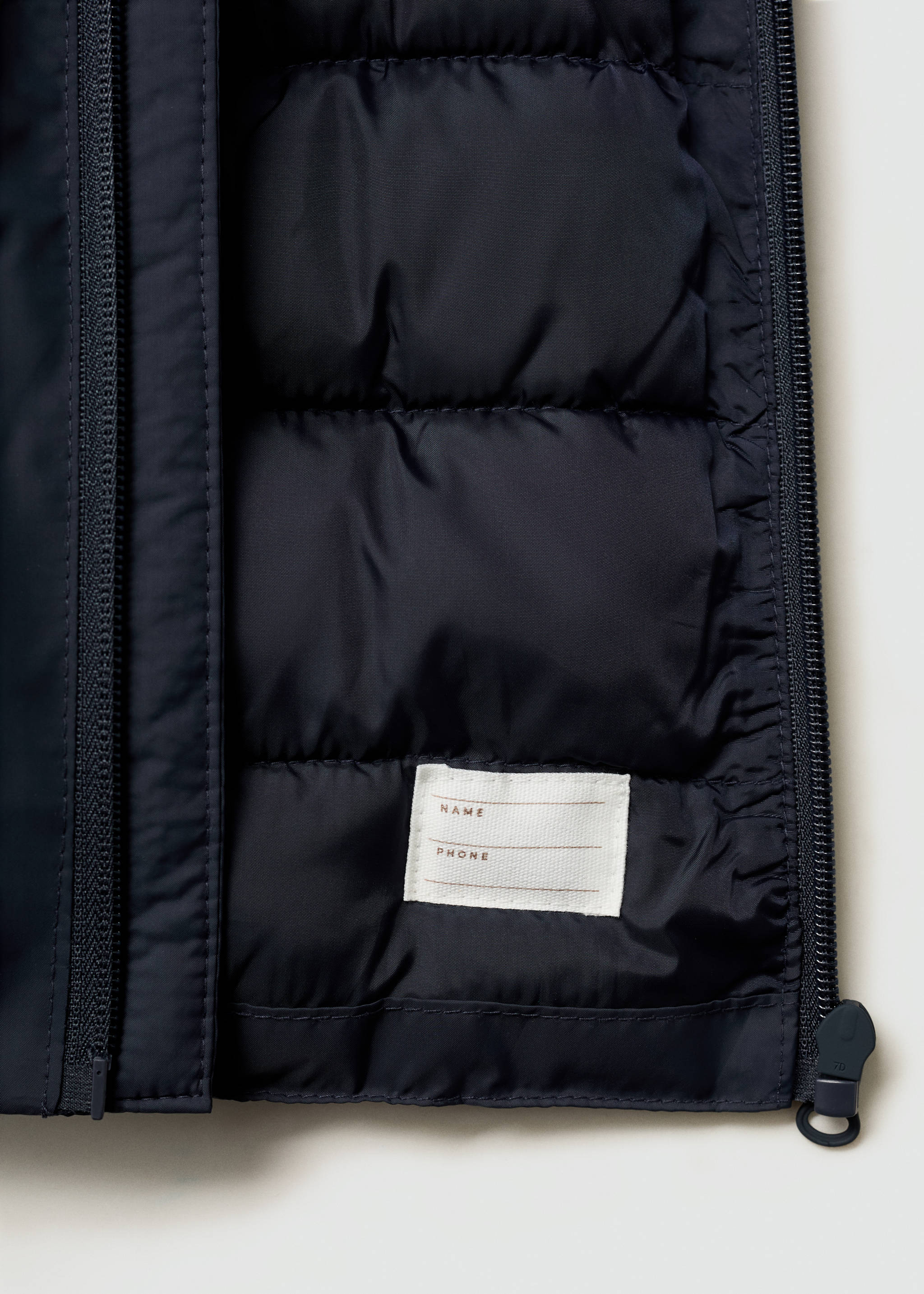 Water-repellent hood puffer coat - Details of the article 0