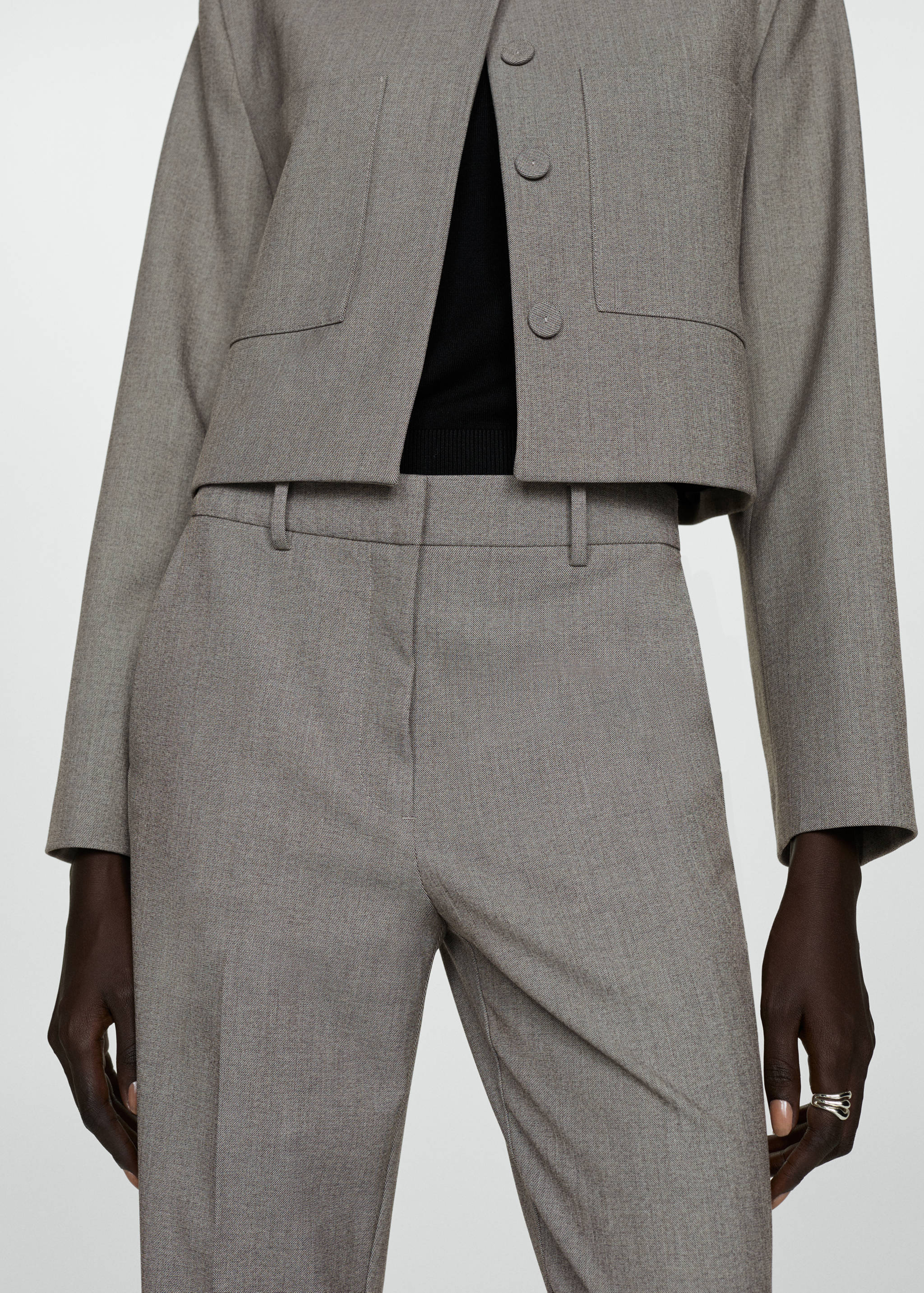 High-waist flared trousers - Details of the article 6