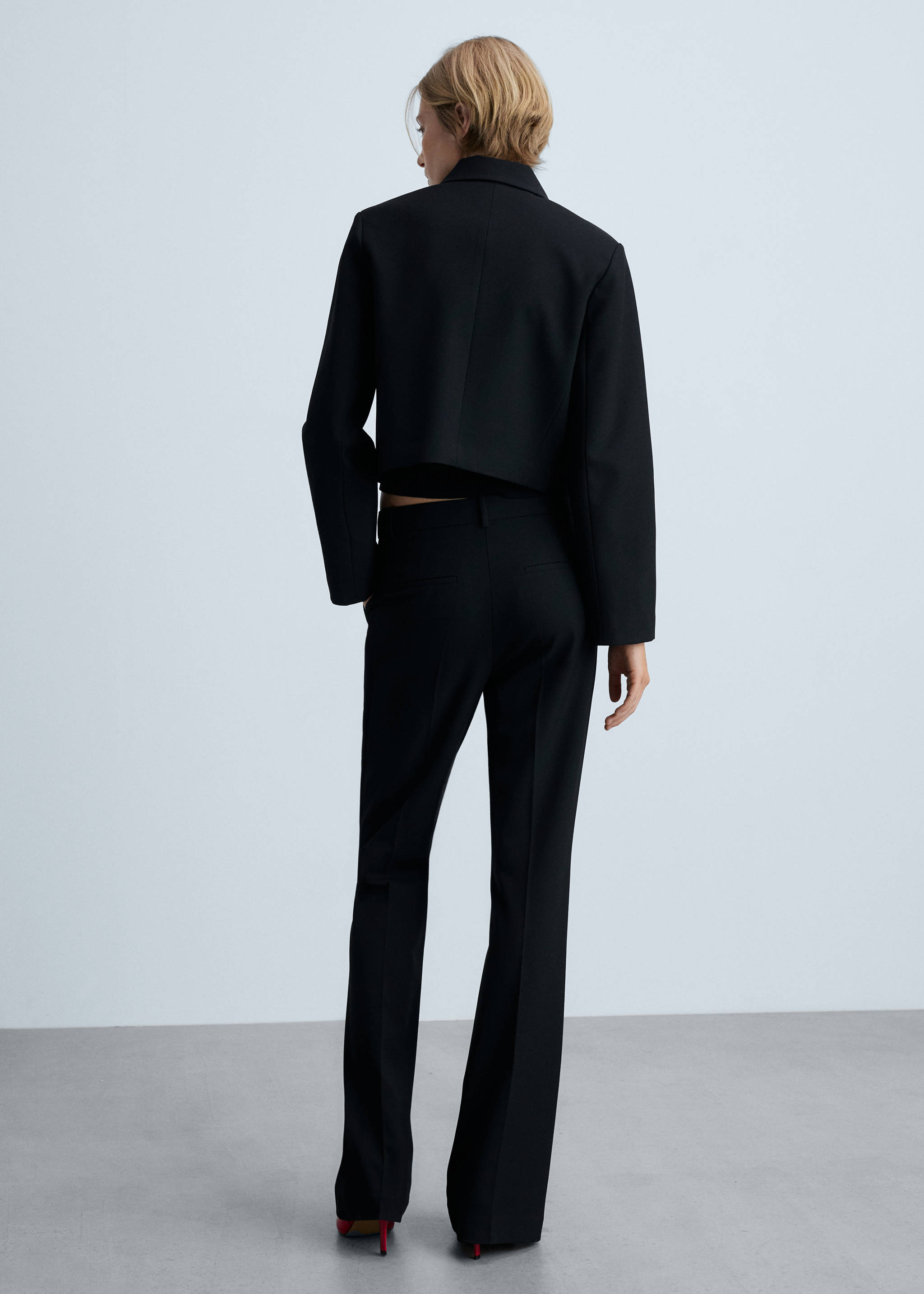 High-waist flared trousers - Reverse of the article