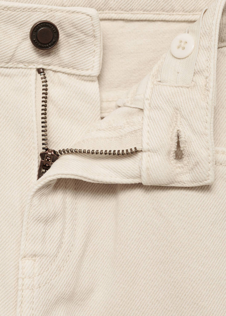 Ripped straight jeans — White