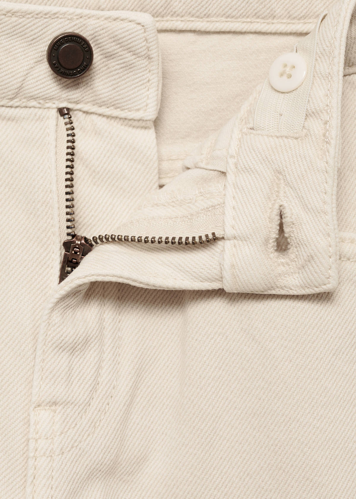 Ripped straight jeans — White