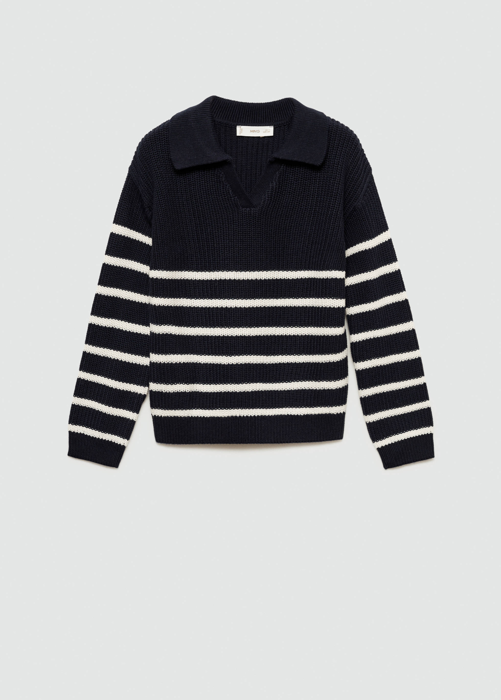 Striped polo-neck sweater - Article without model