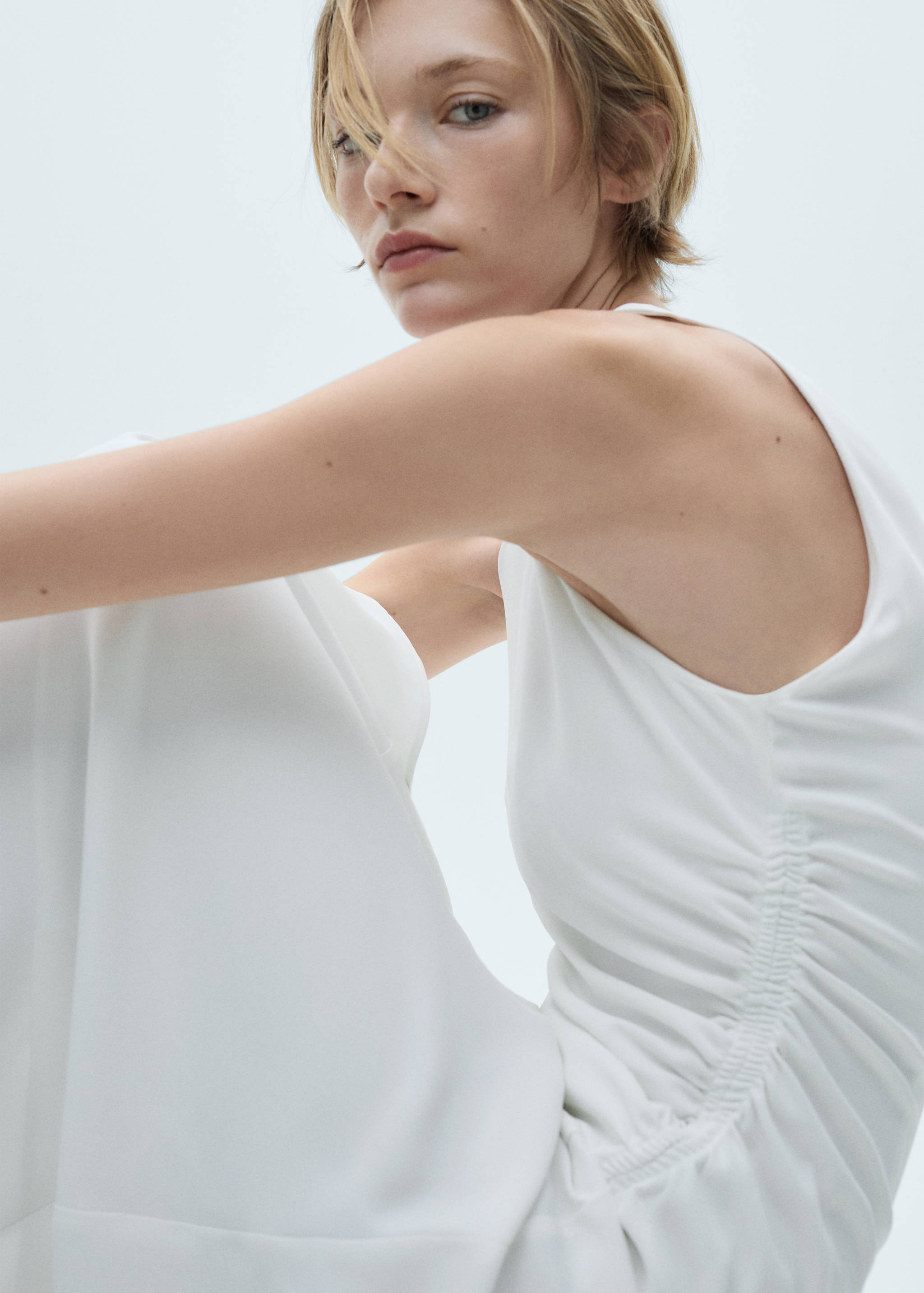 Draped flared dress - Details of the article 2