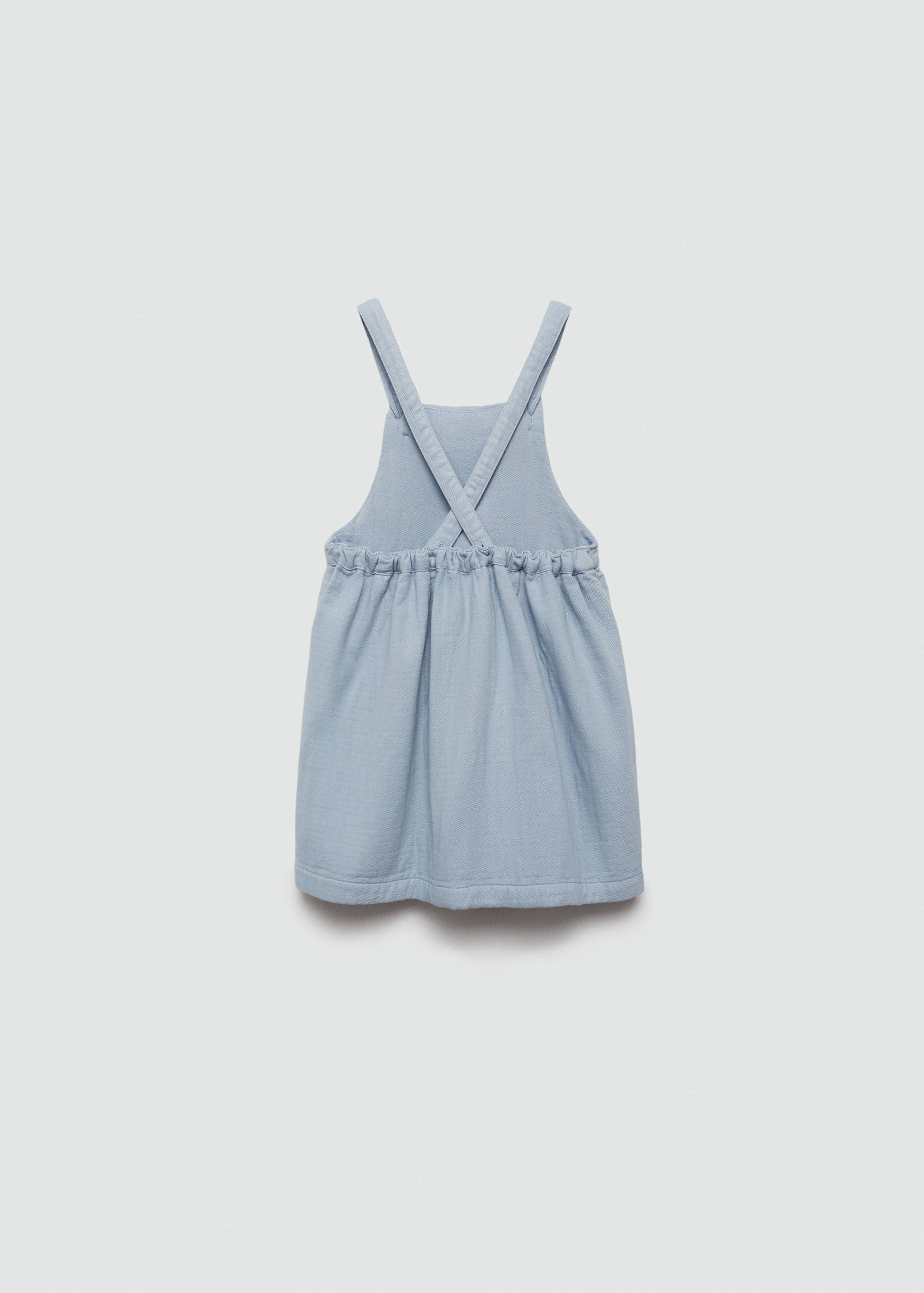 Short cotton pinafore dress - Reverse of the article