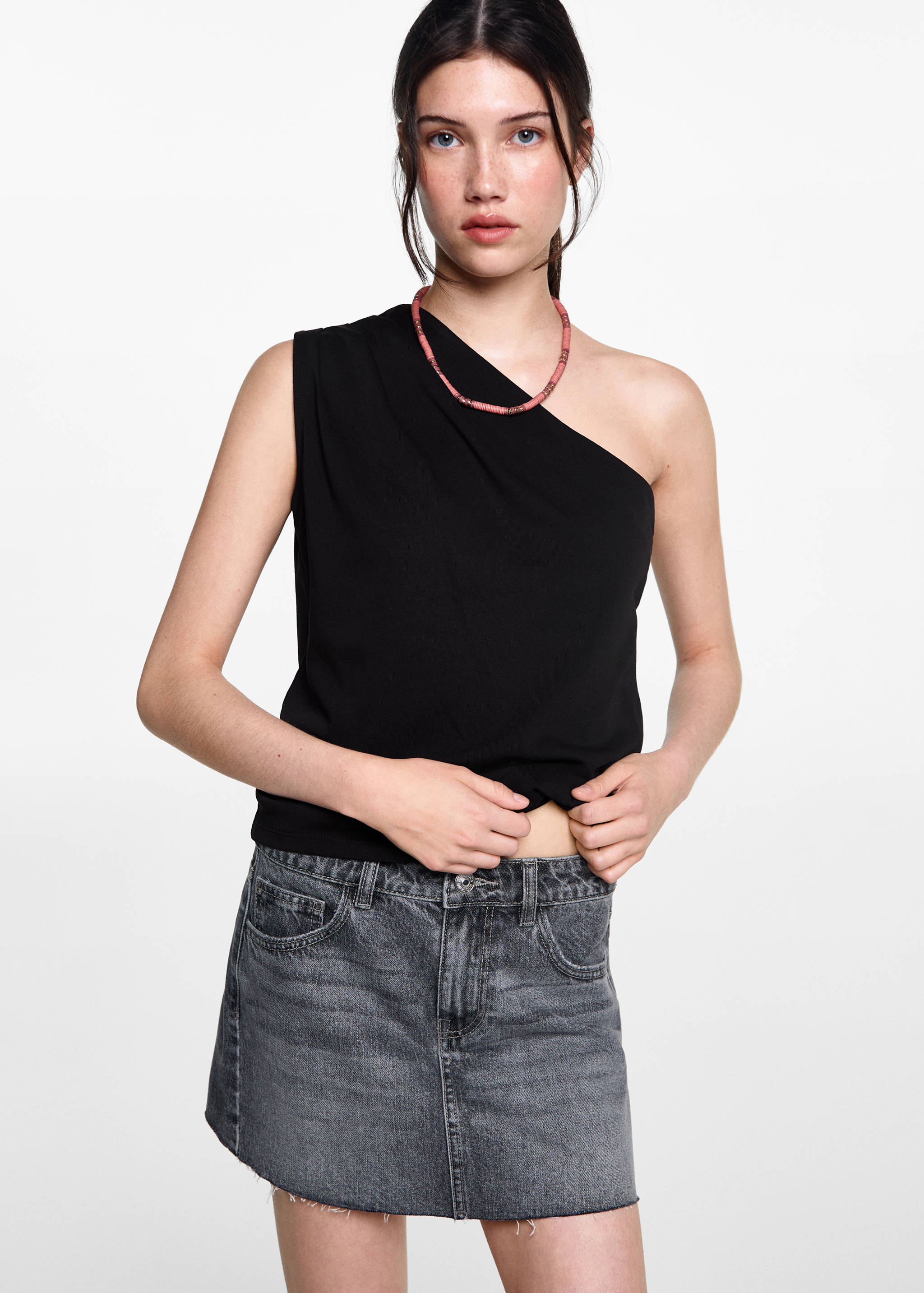 Denim mini-skirt - Medium plane