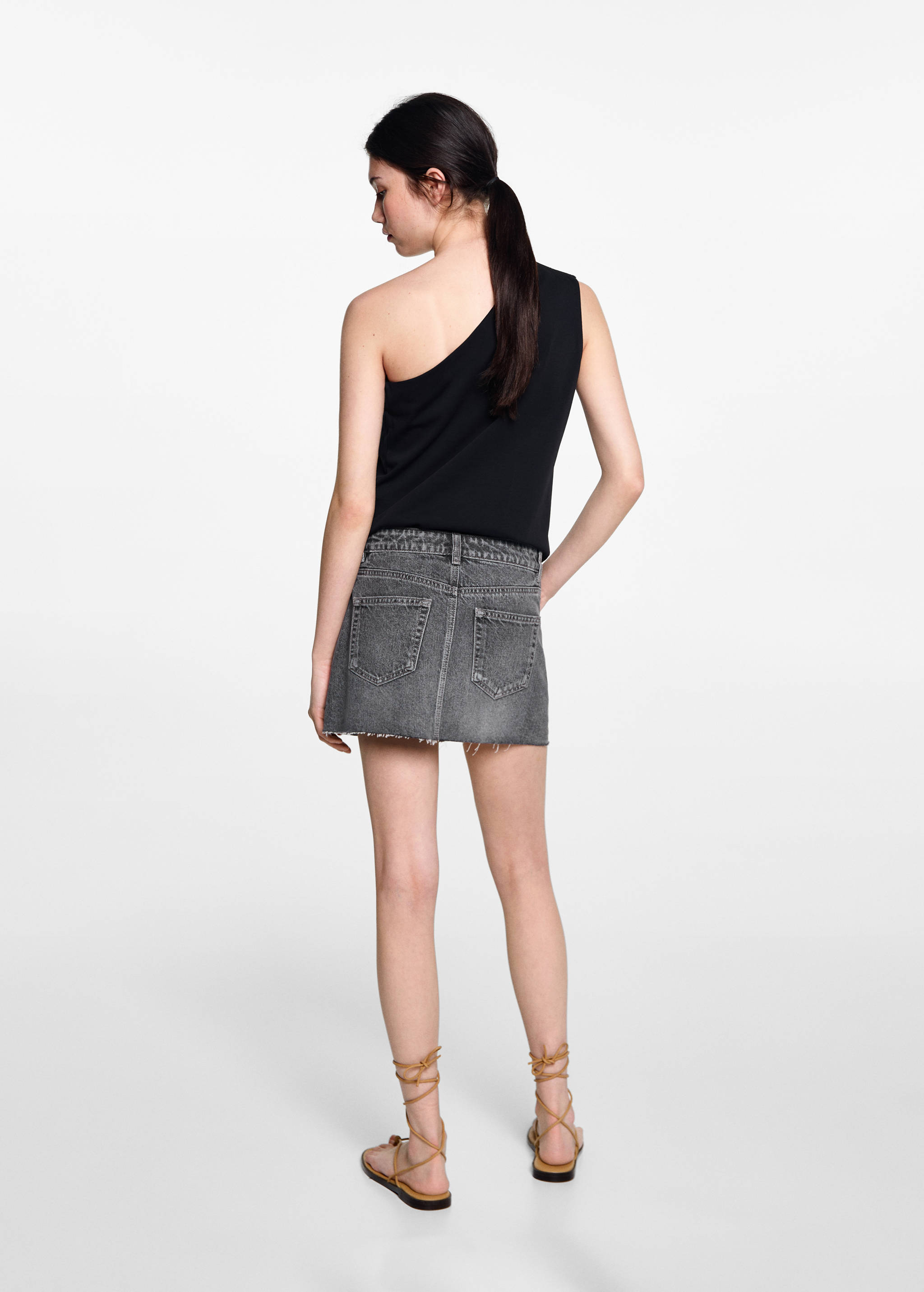 Denim mini-skirt - Reverse of the article