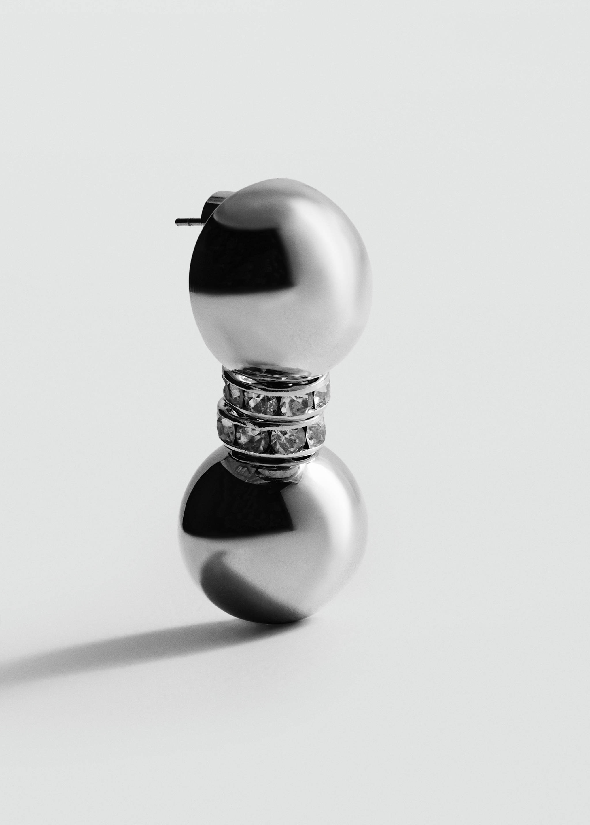 Earrings with combined crystals - Medium plane