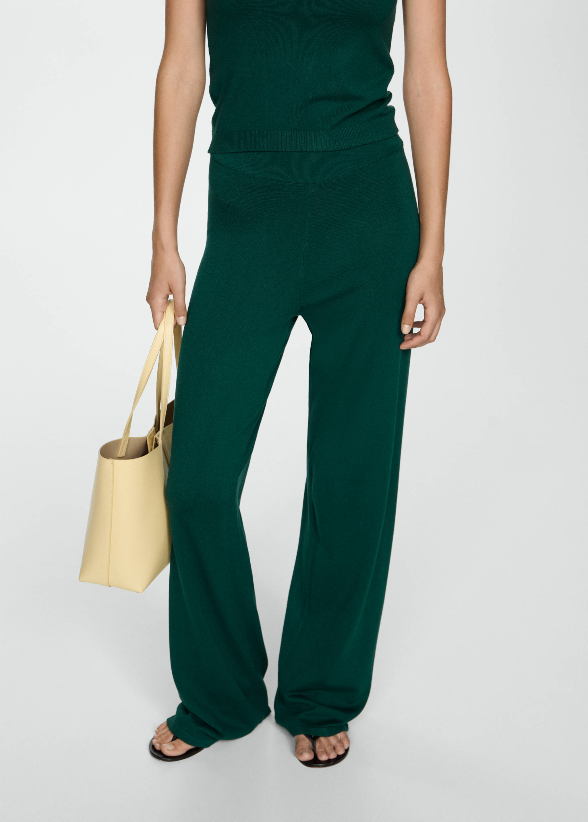 Knitted wide leg trousers - Medium plane
