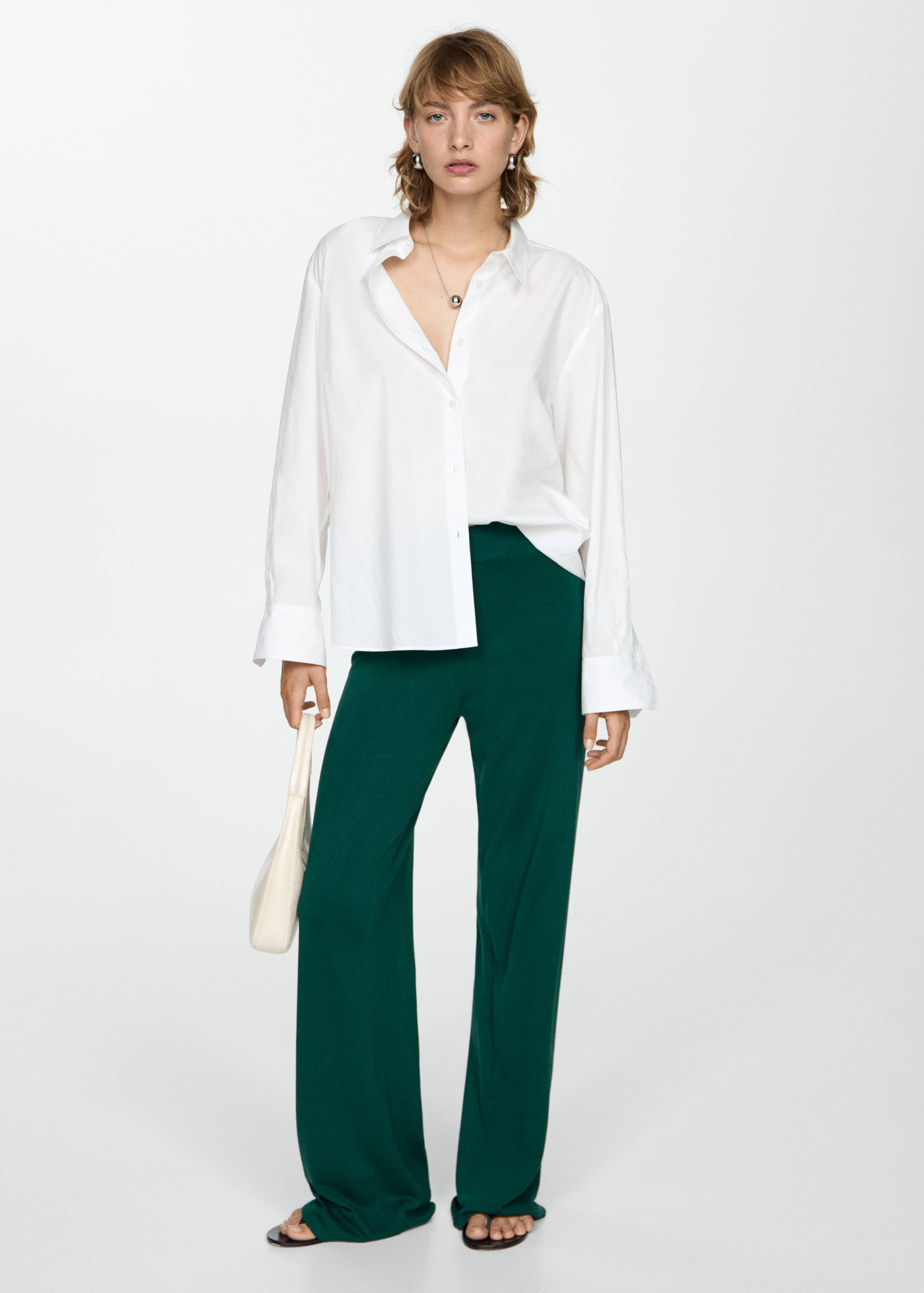 Knitted wide leg trousers - Details of the article 2