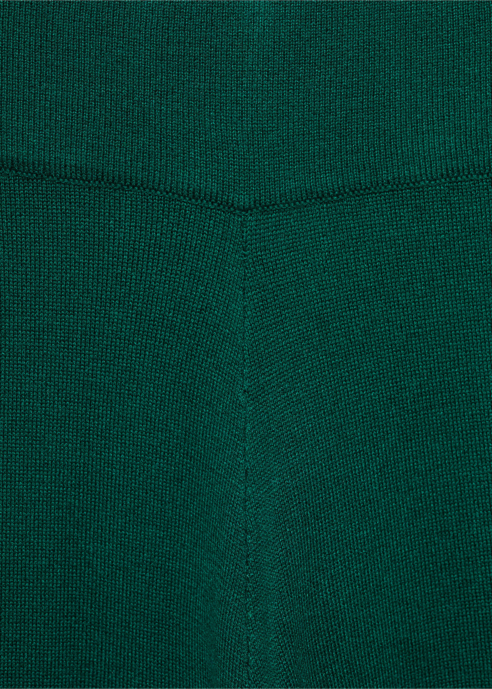 Knitted wide leg trousers - Details of the article 8, Dark Green. Ref: 77085148-00.