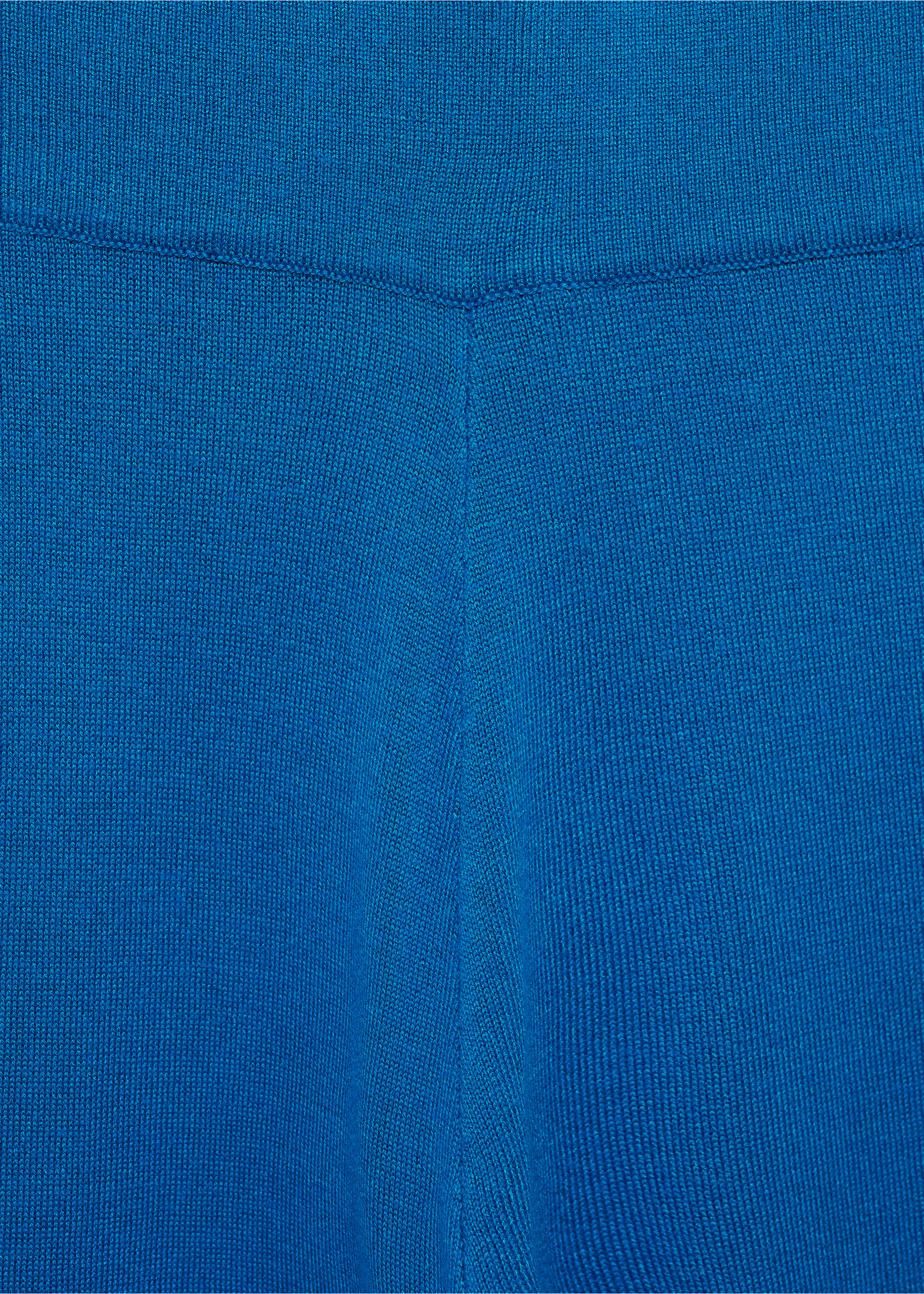 Knitted wide leg trousers - Details of the article 8, Vibrant blue. Ref: 77085148-00.