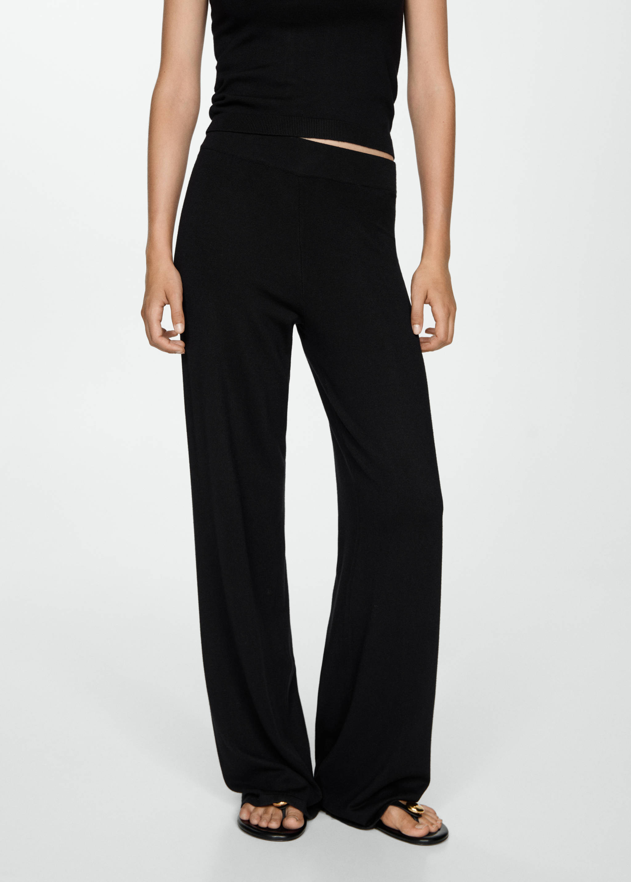 Knitted wide leg trousers - Medium plane