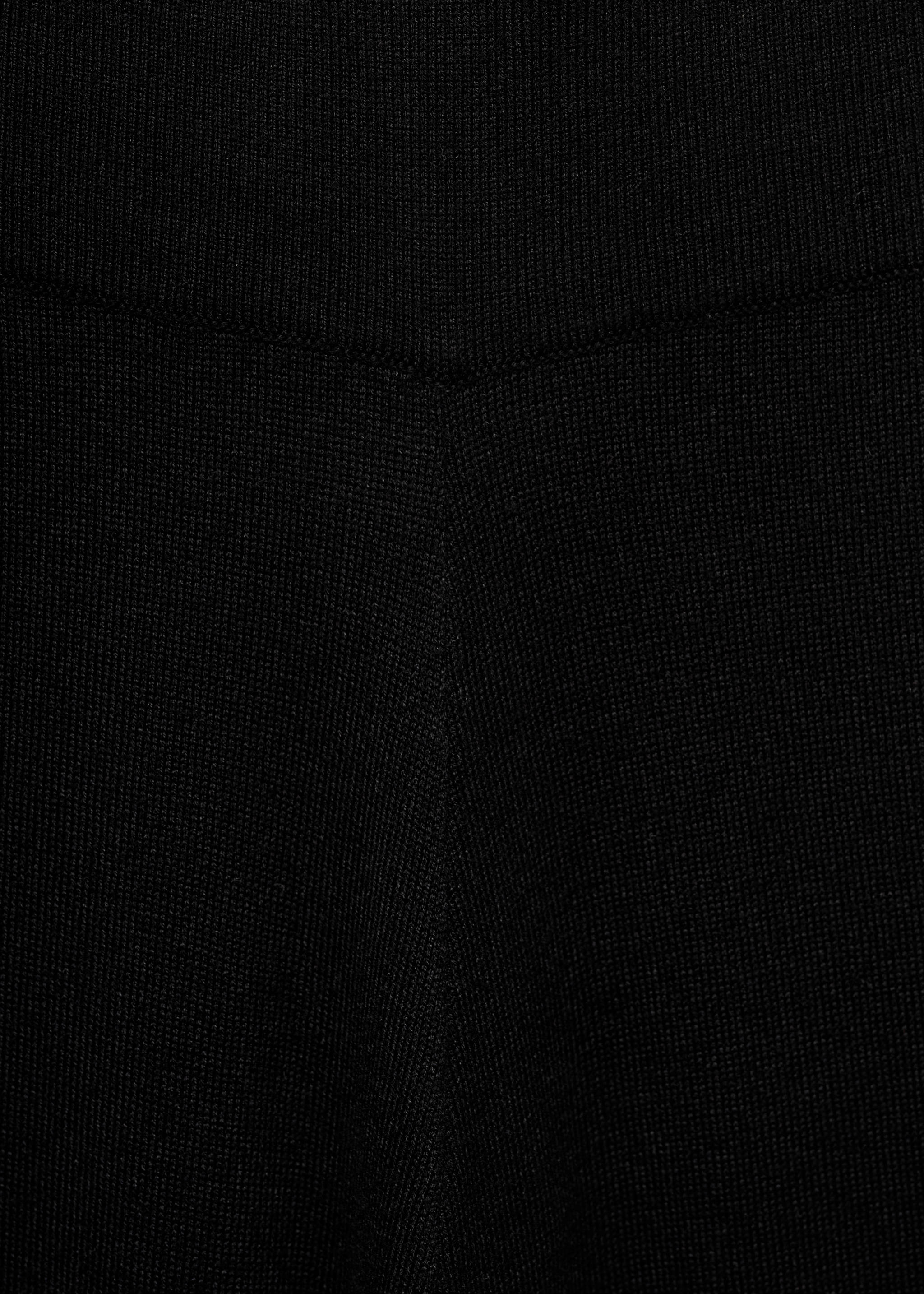 Knitted wide leg trousers - Details of the article 8, Black. Ref: 77085148-00.