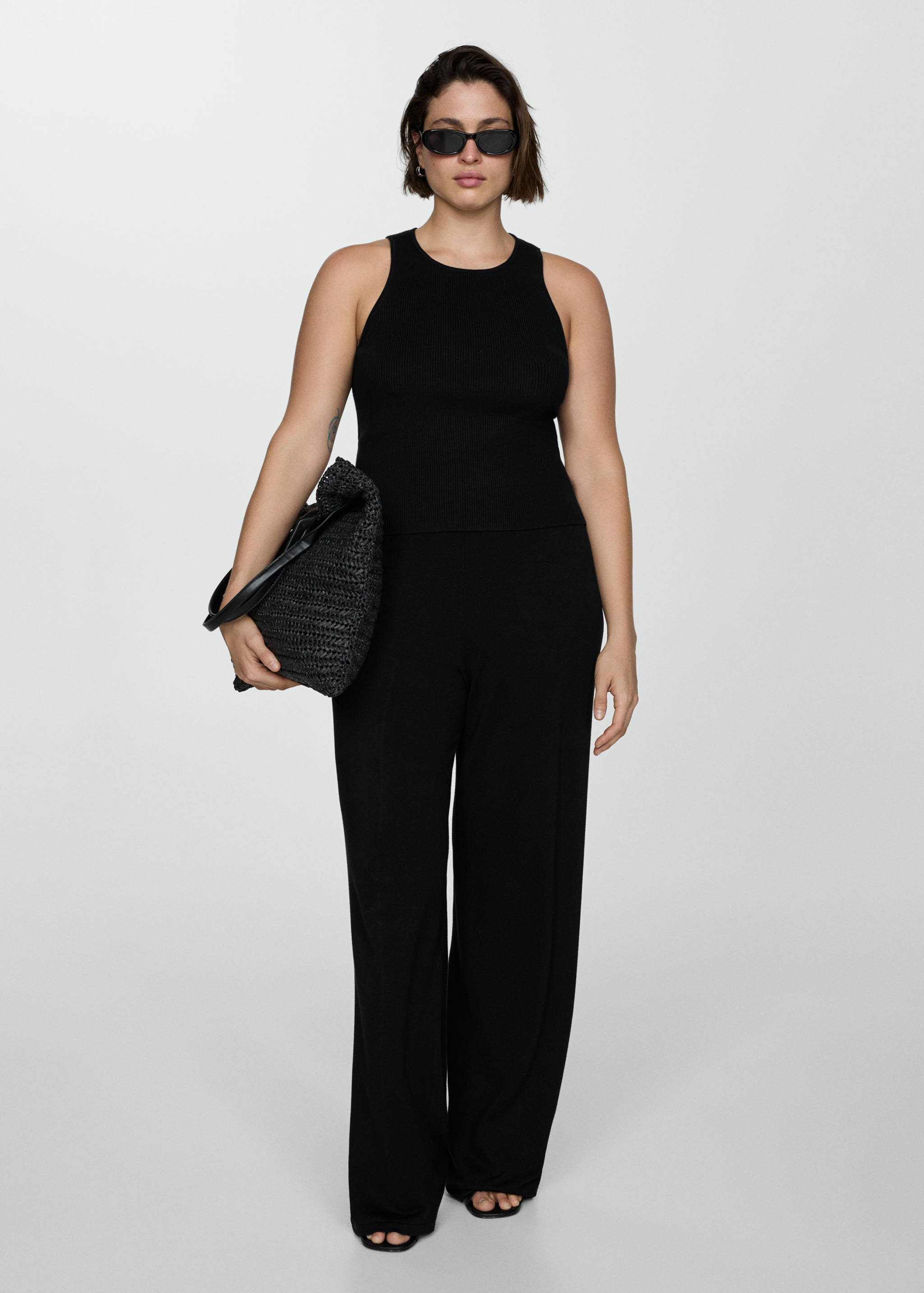 Knitted wide leg trousers - Details of the article 3