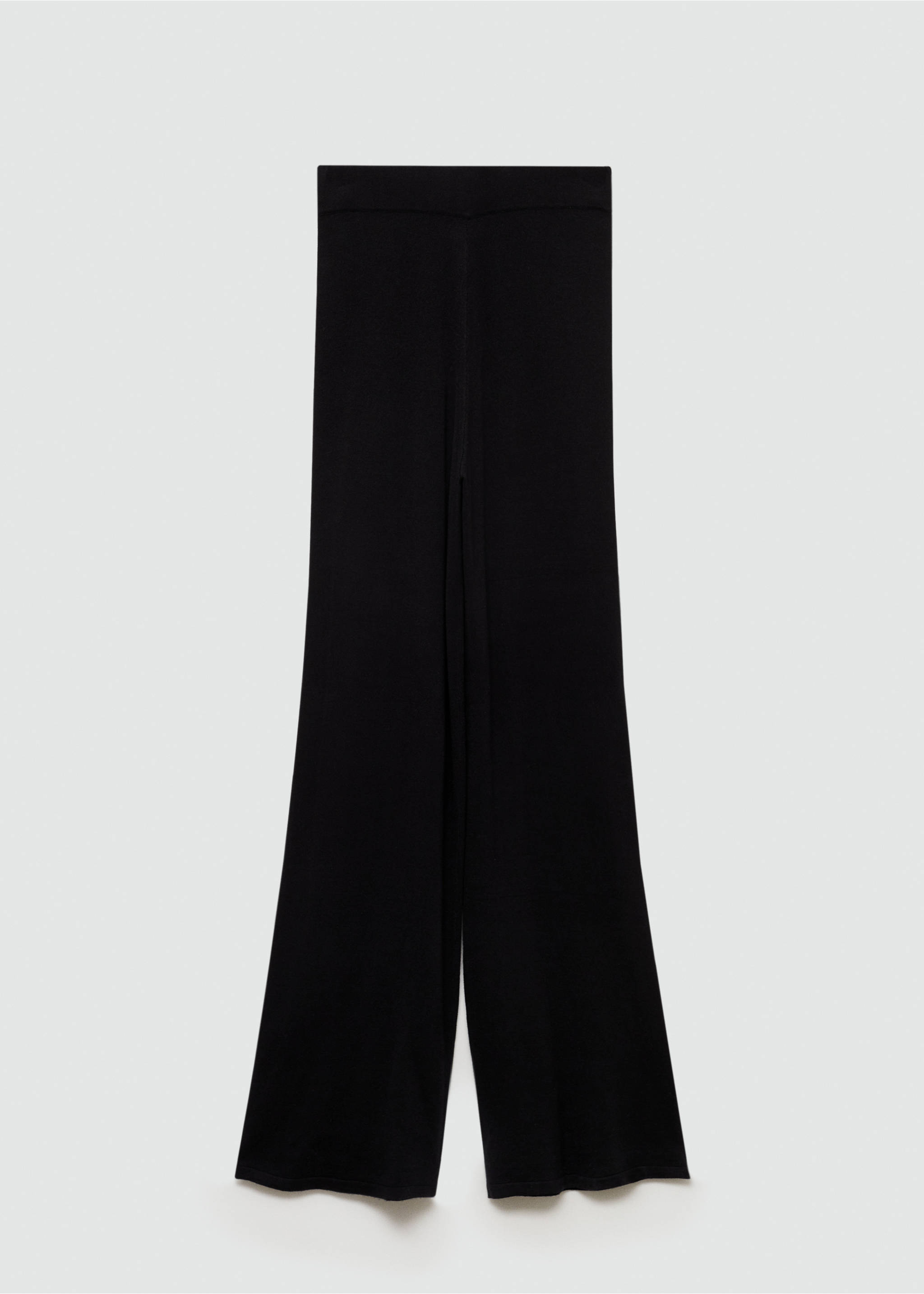 Knitted wide leg trousers - Article without model, Black. Ref: 77085148-00.