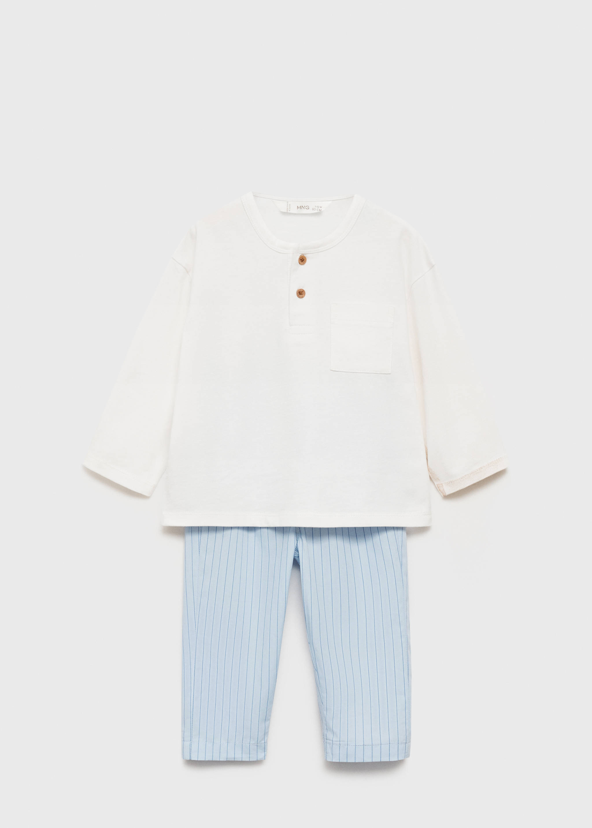 Striped long pyjamas - Article without model