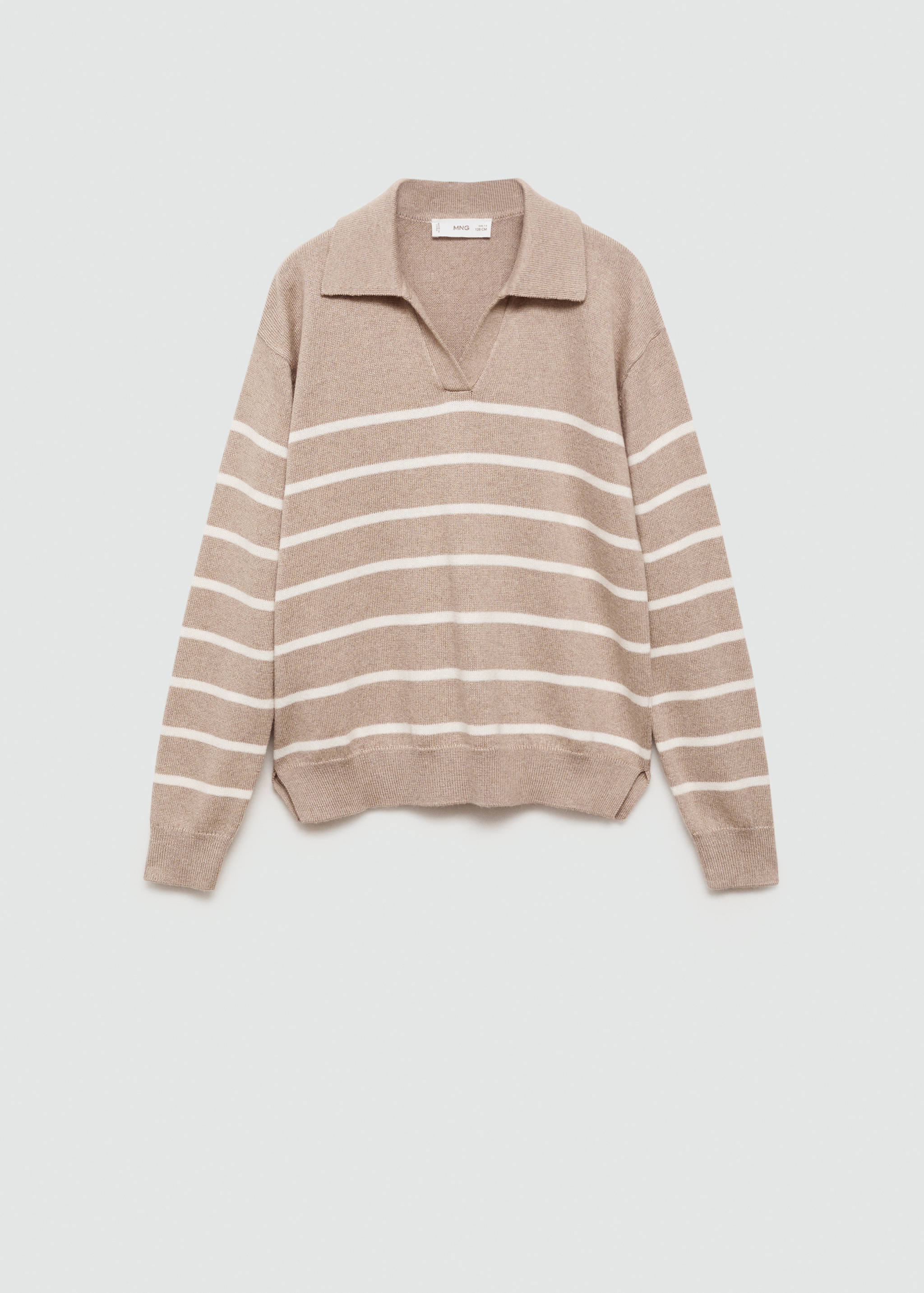 Striped polo-neck sweater - Article without model