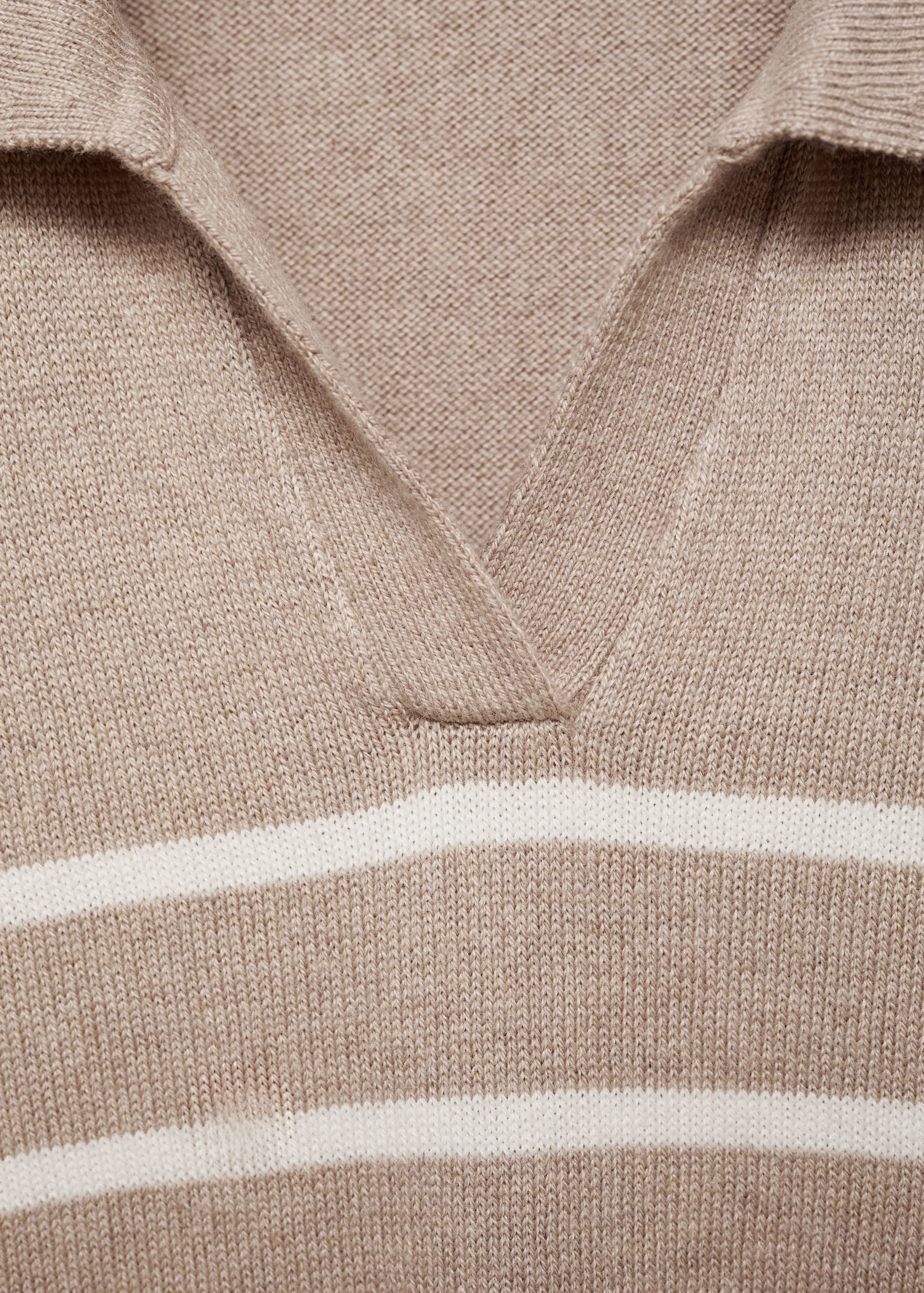 Striped polo-neck sweater - Details of the article 8