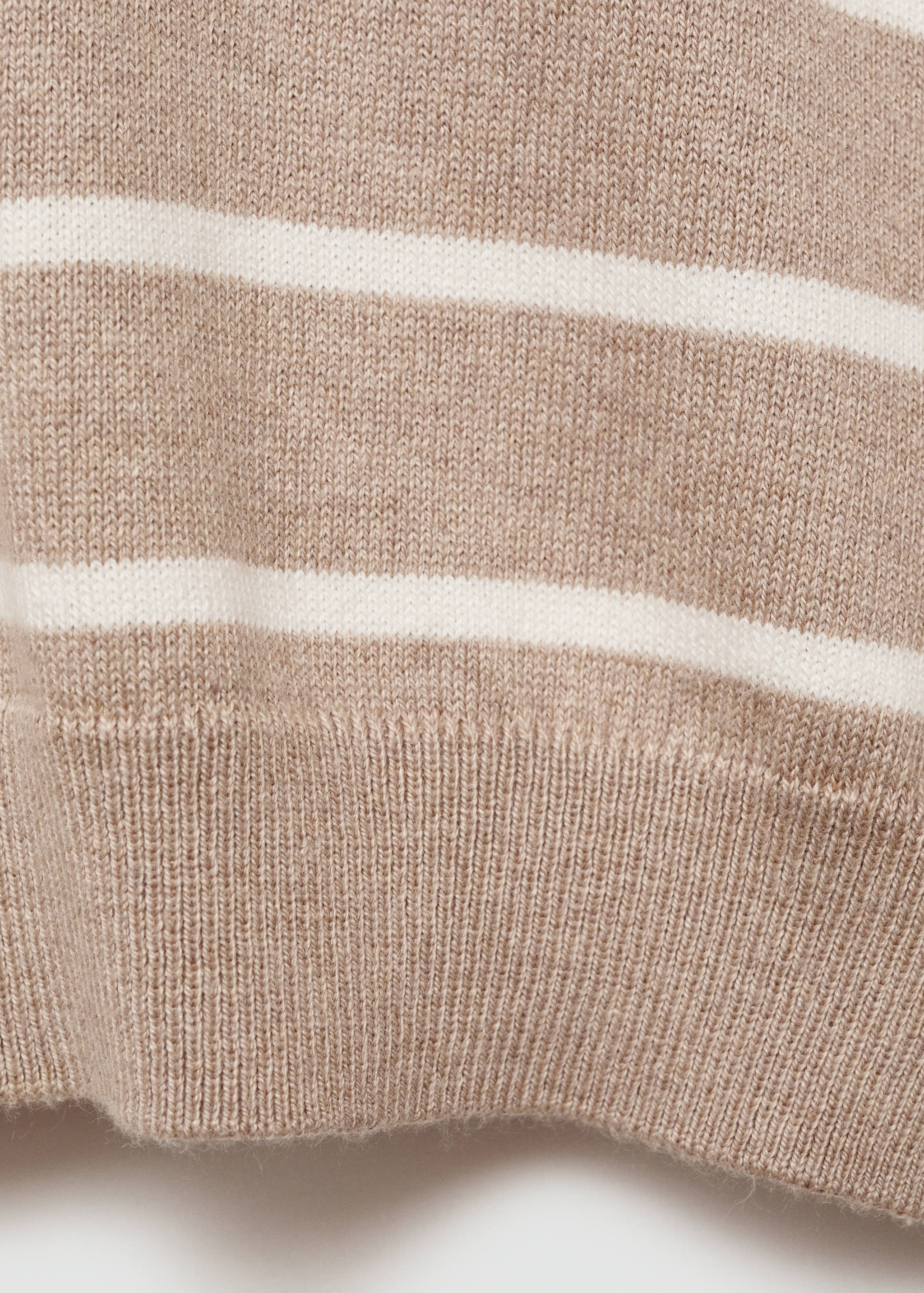Striped polo-neck sweater - Details of the article 0