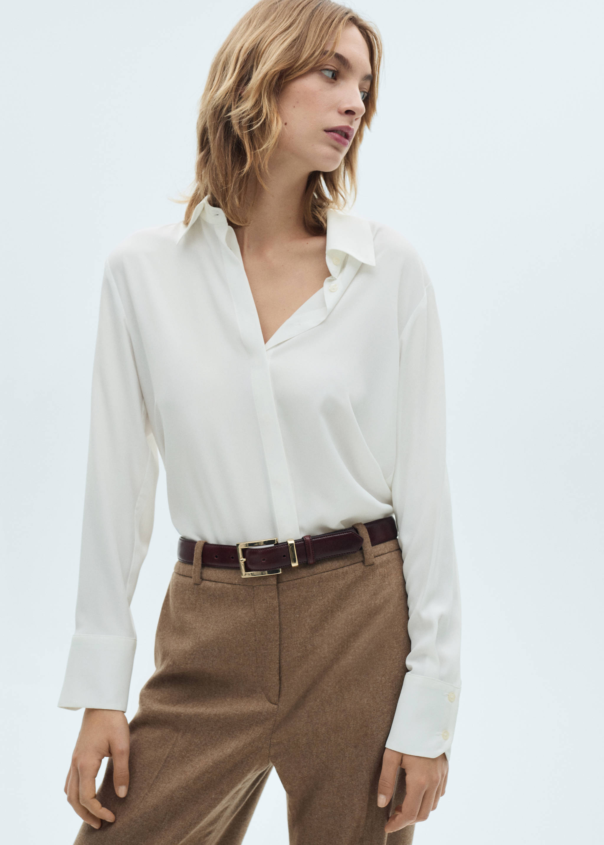 Fluid long-sleeved shirt - Medium plane