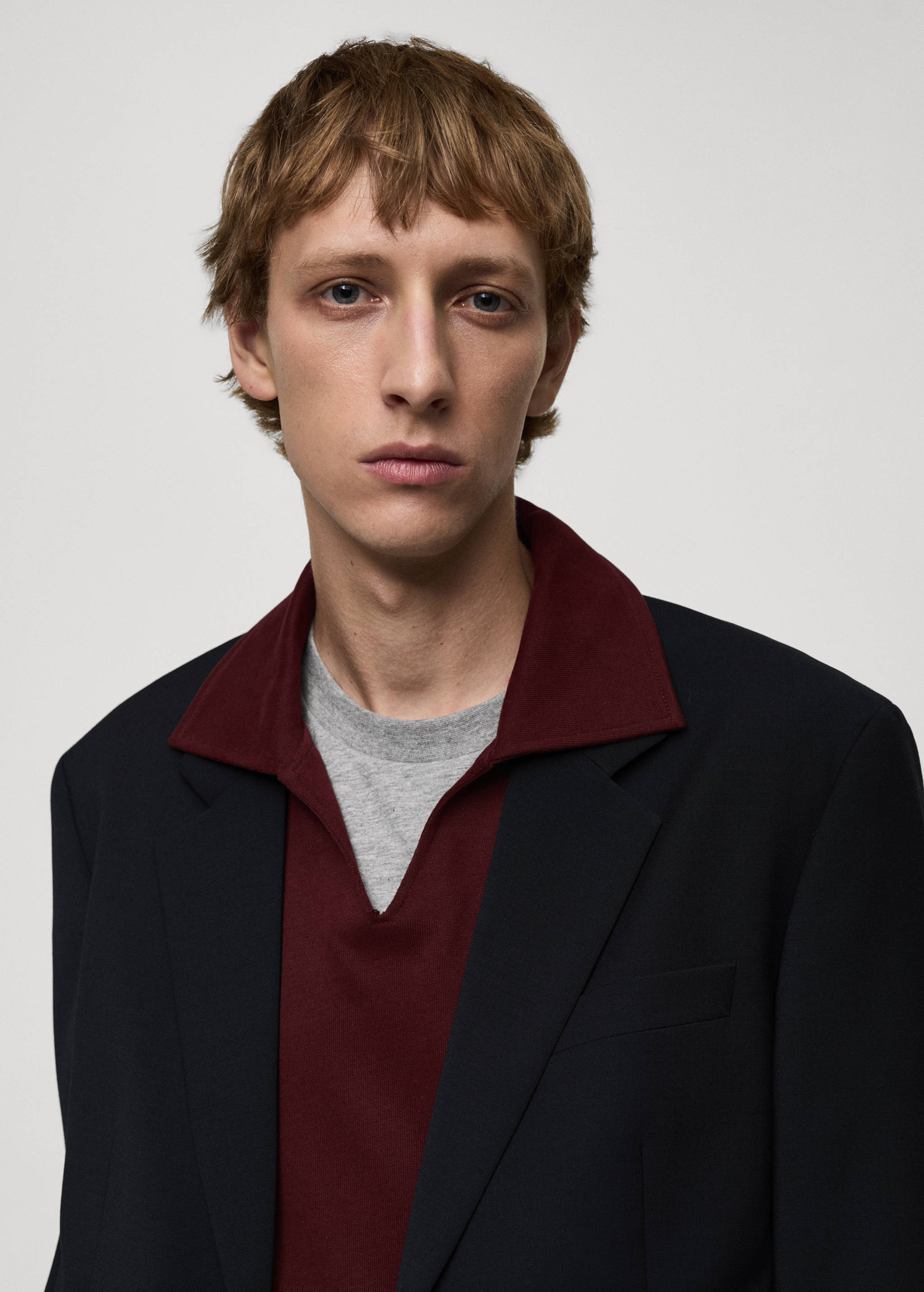 Regular-fit wool-blend suit jacket - Details of the article 2