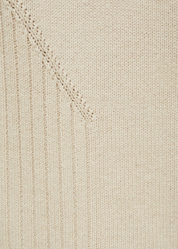 Zip hooded cardigan — Ecru
