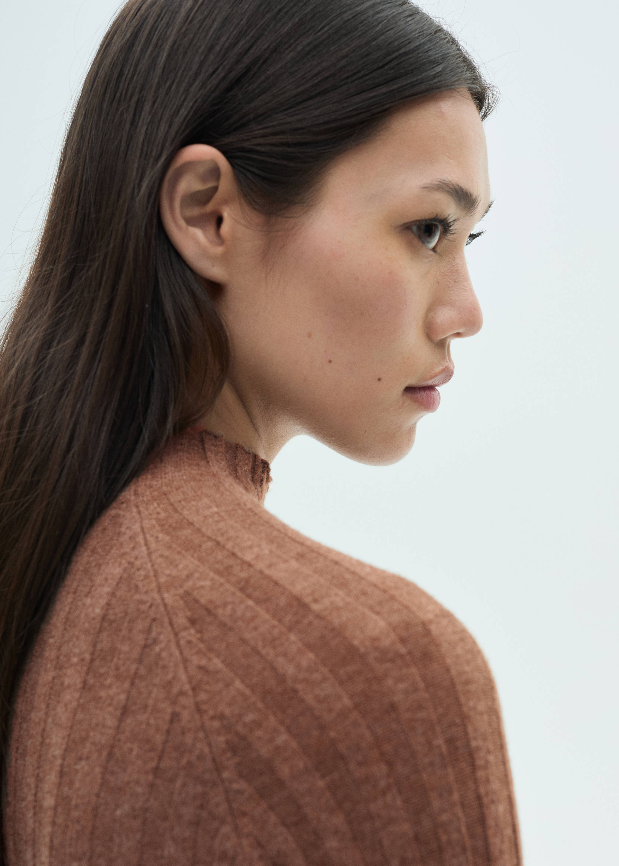 Perkins-neck ribbed dress - Details of the article 1