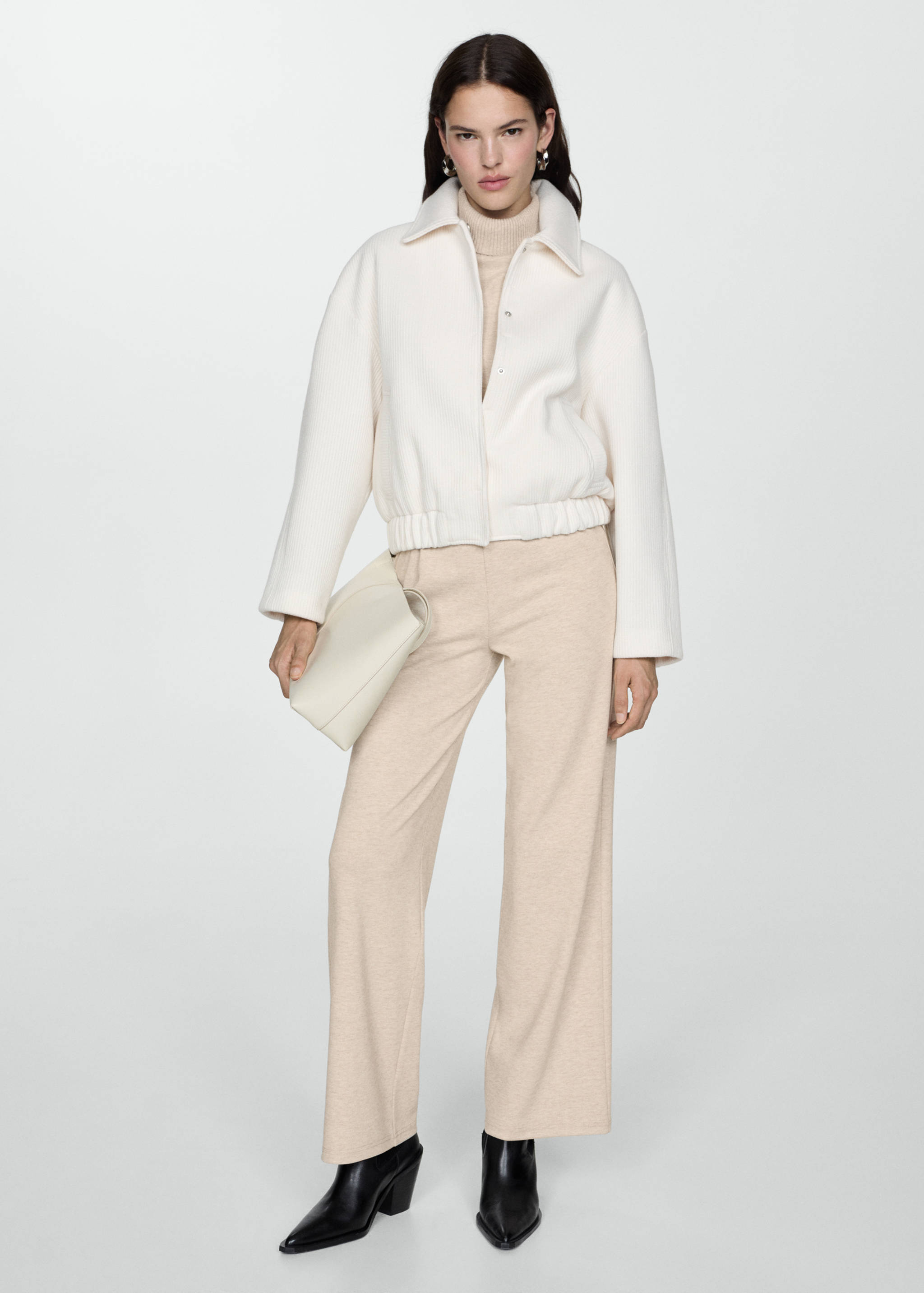 Knitted wide leg trousers - General plane