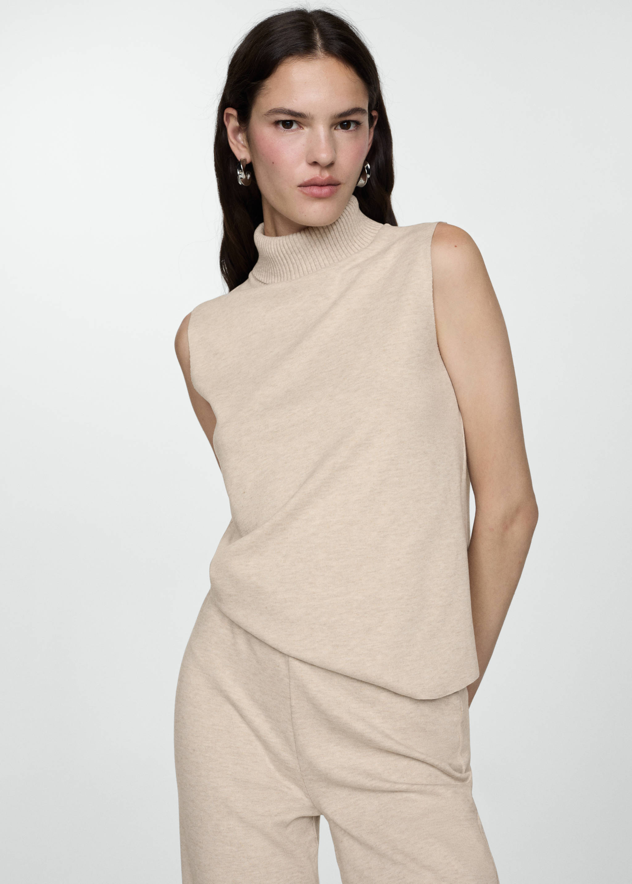 Knitted wide leg trousers - Medium plane