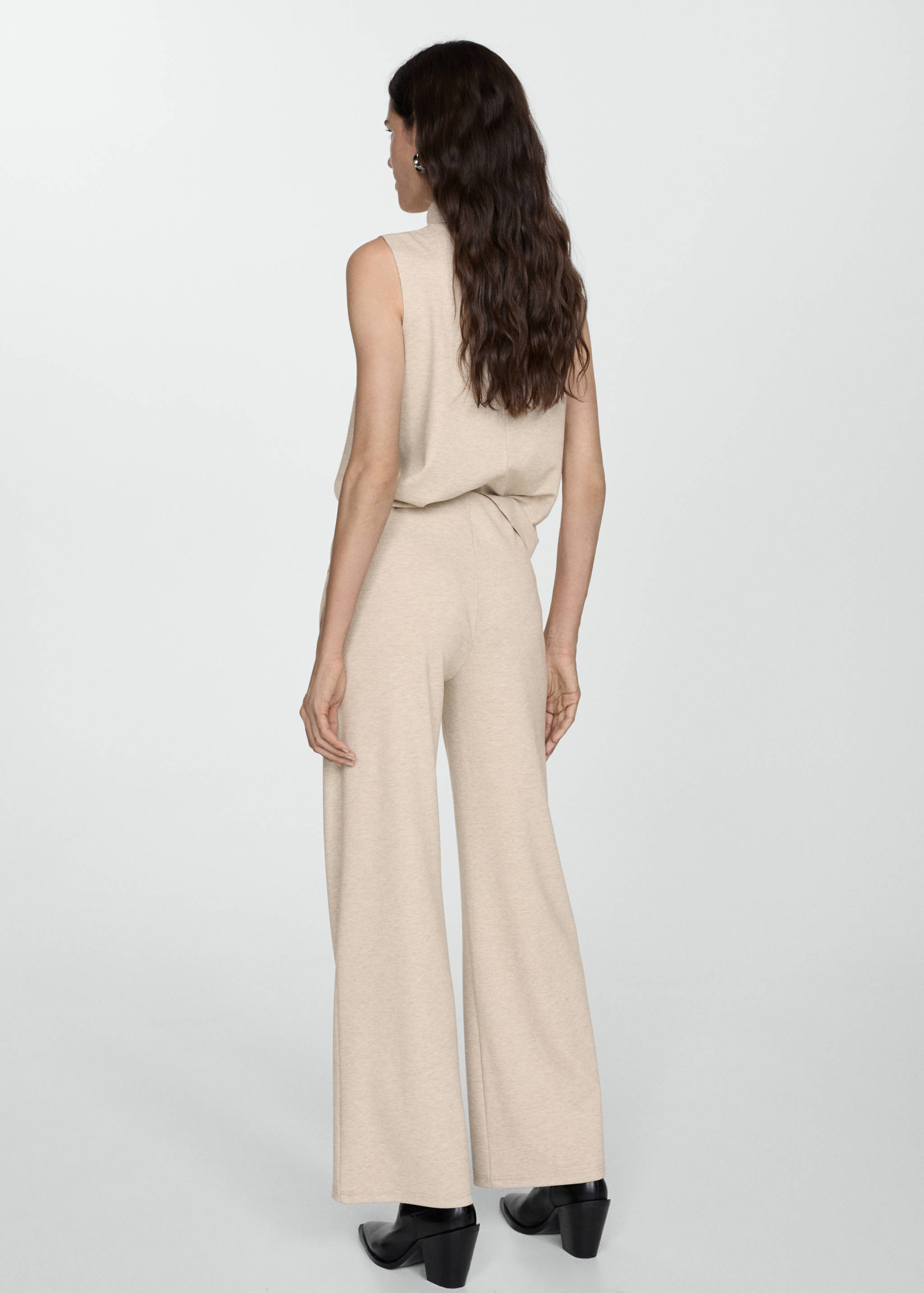 Knitted wide leg trousers - Reverse of the article
