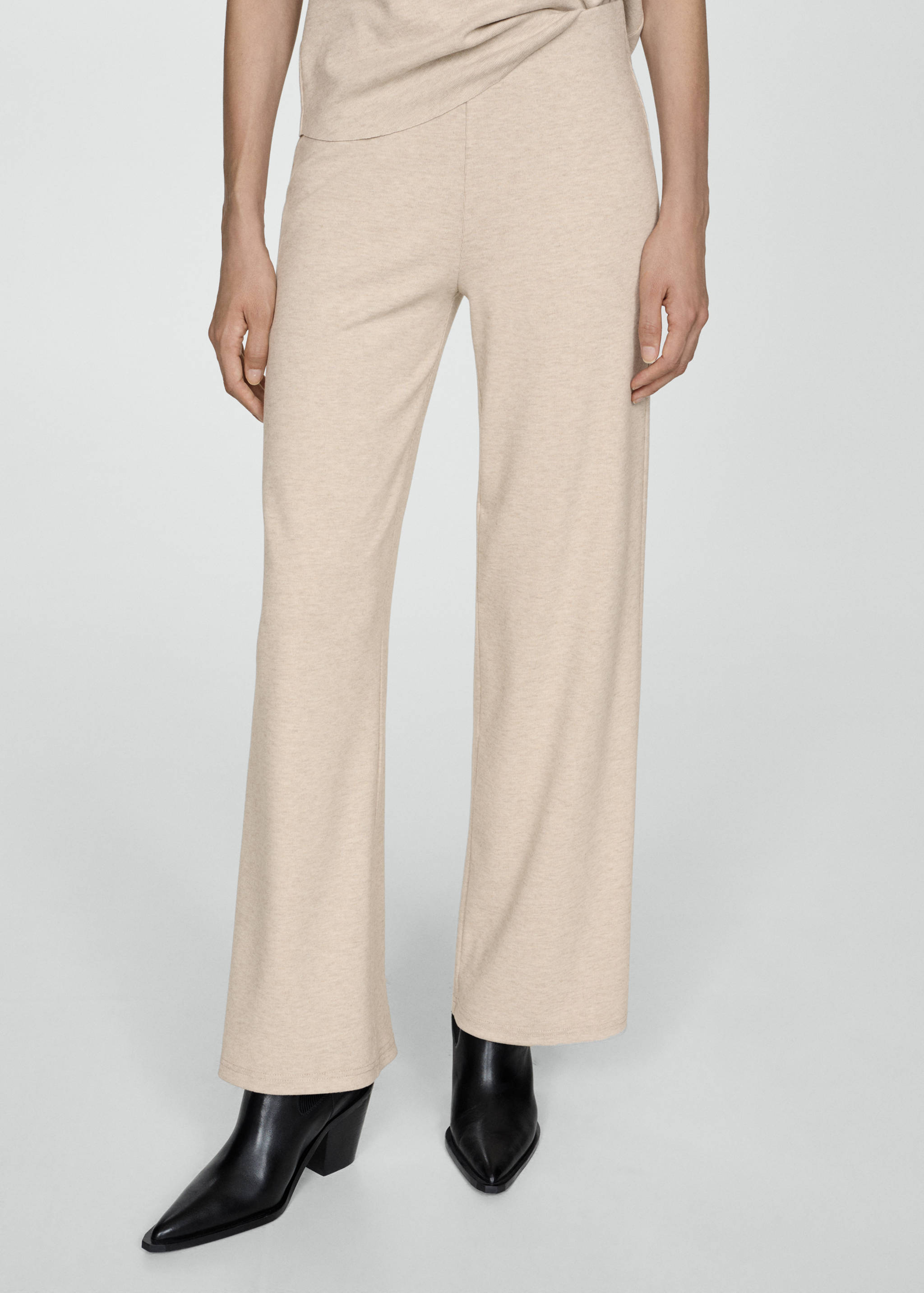 Knitted wide leg trousers - Details of the article 1