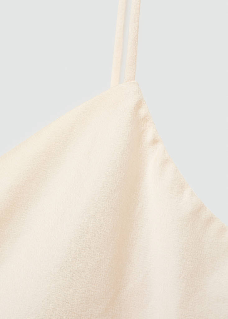 Satin top with thin straps — Off White