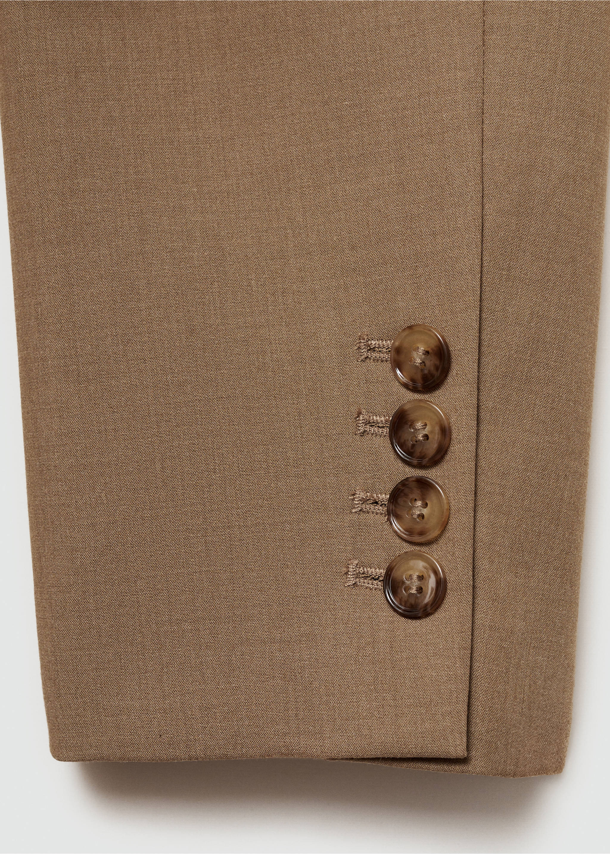 Double-breasted straight-fit jacket - Details of the article 0, Medium Brown. Ref: 77085649-00.