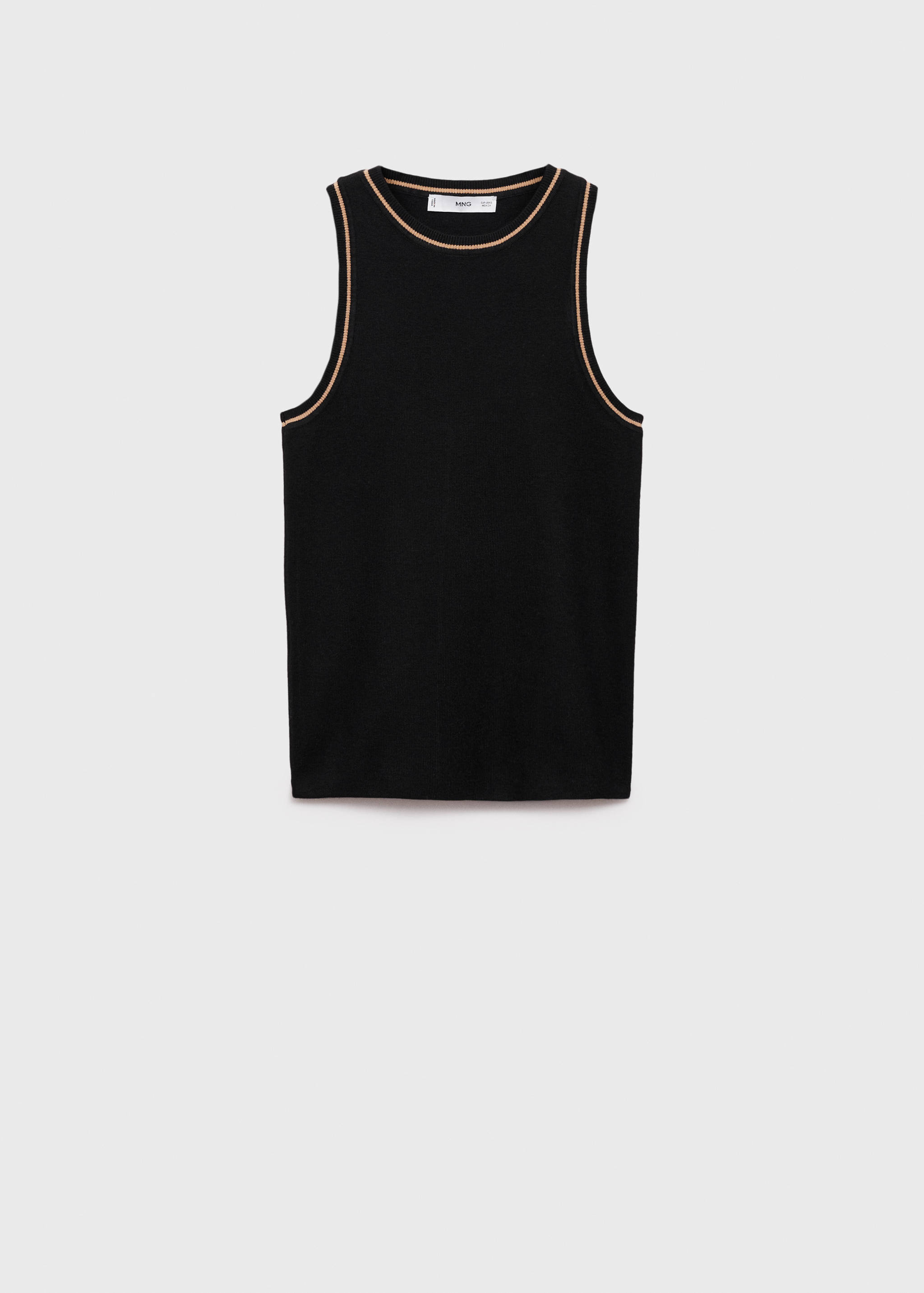 Knitted top with contrast details - Article without model