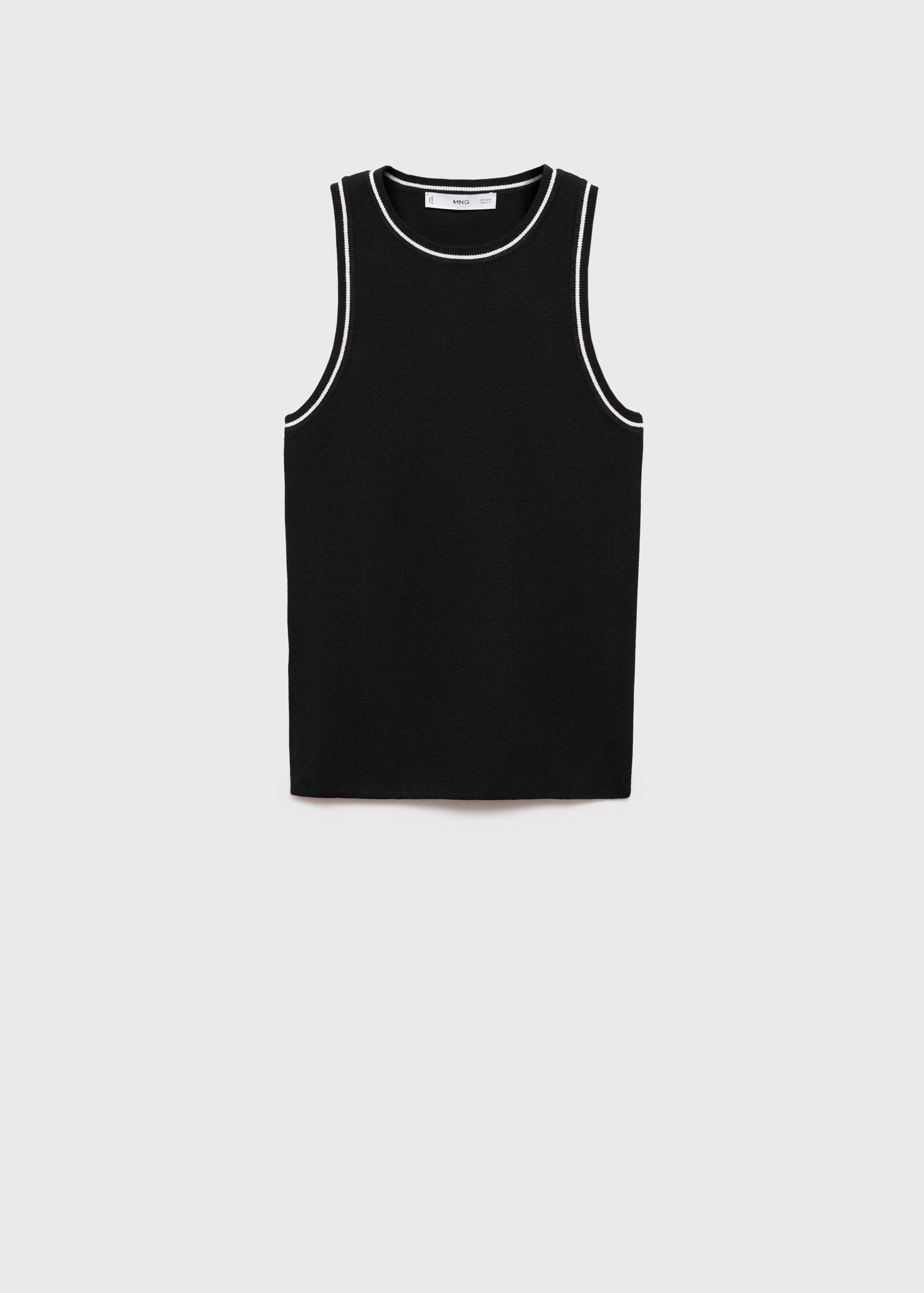 Knitted top with contrast details - Article without model