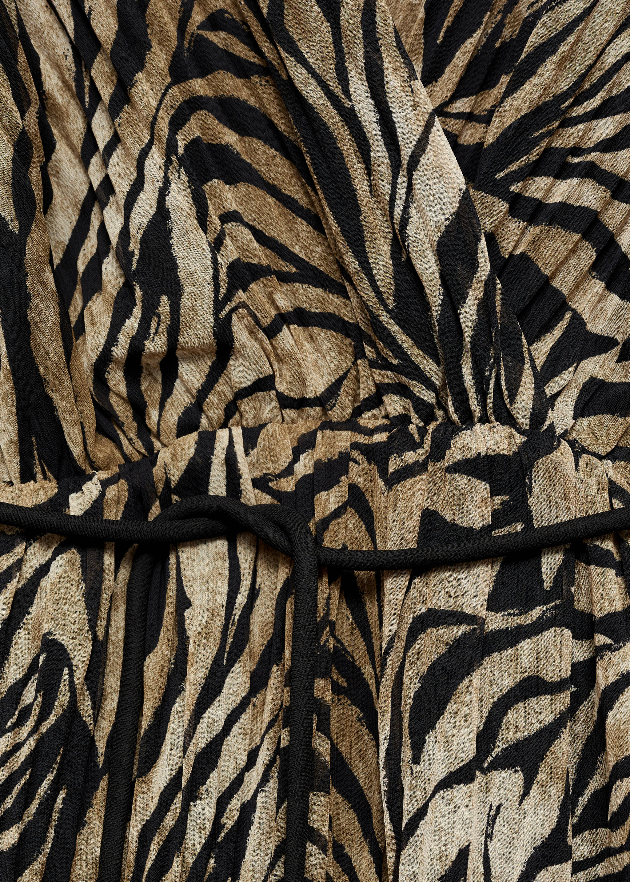 Leopar desenli bağ detaylı elbise - Ürün detayı 8