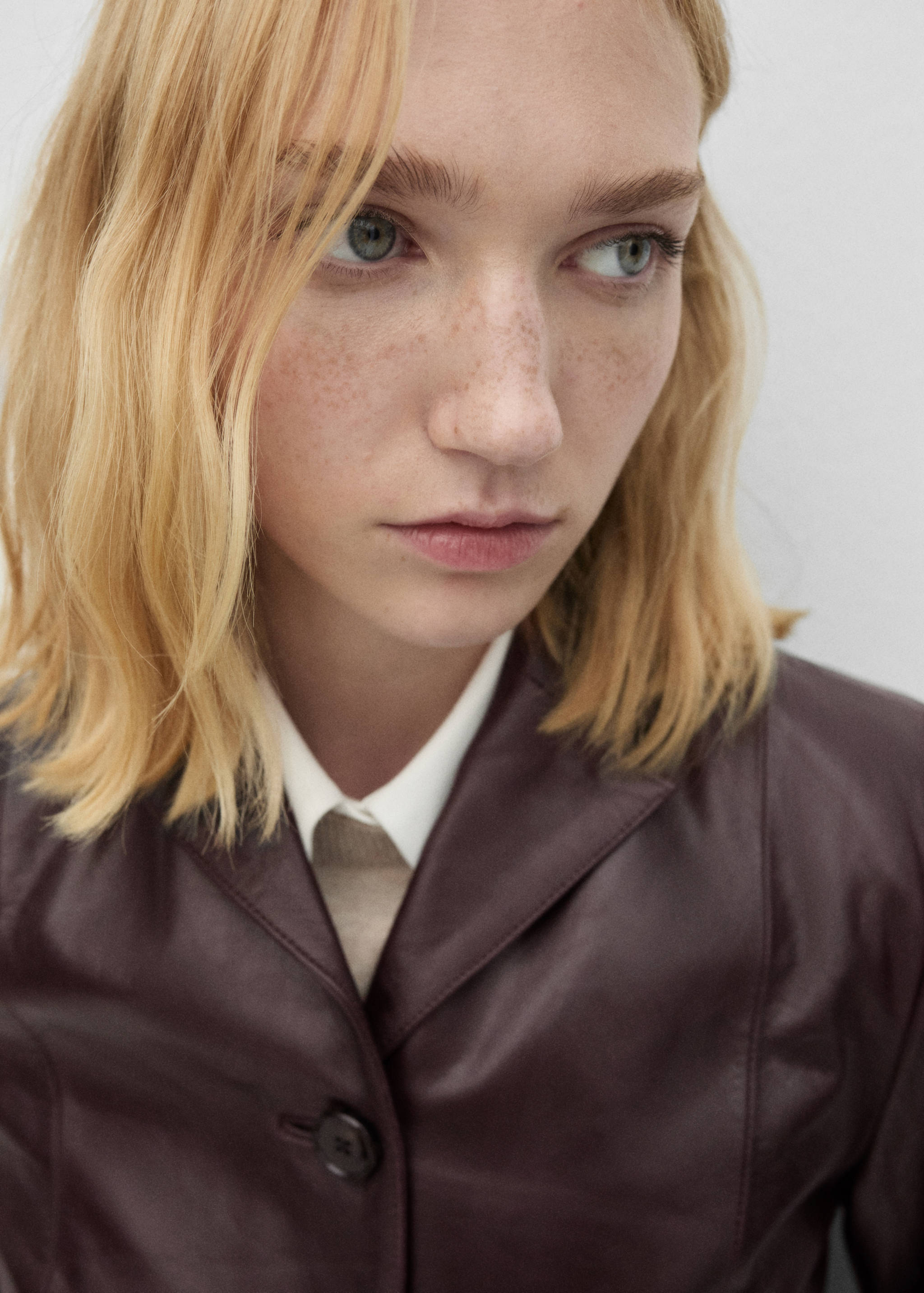 100% leather jacket with pockets - Medium plane